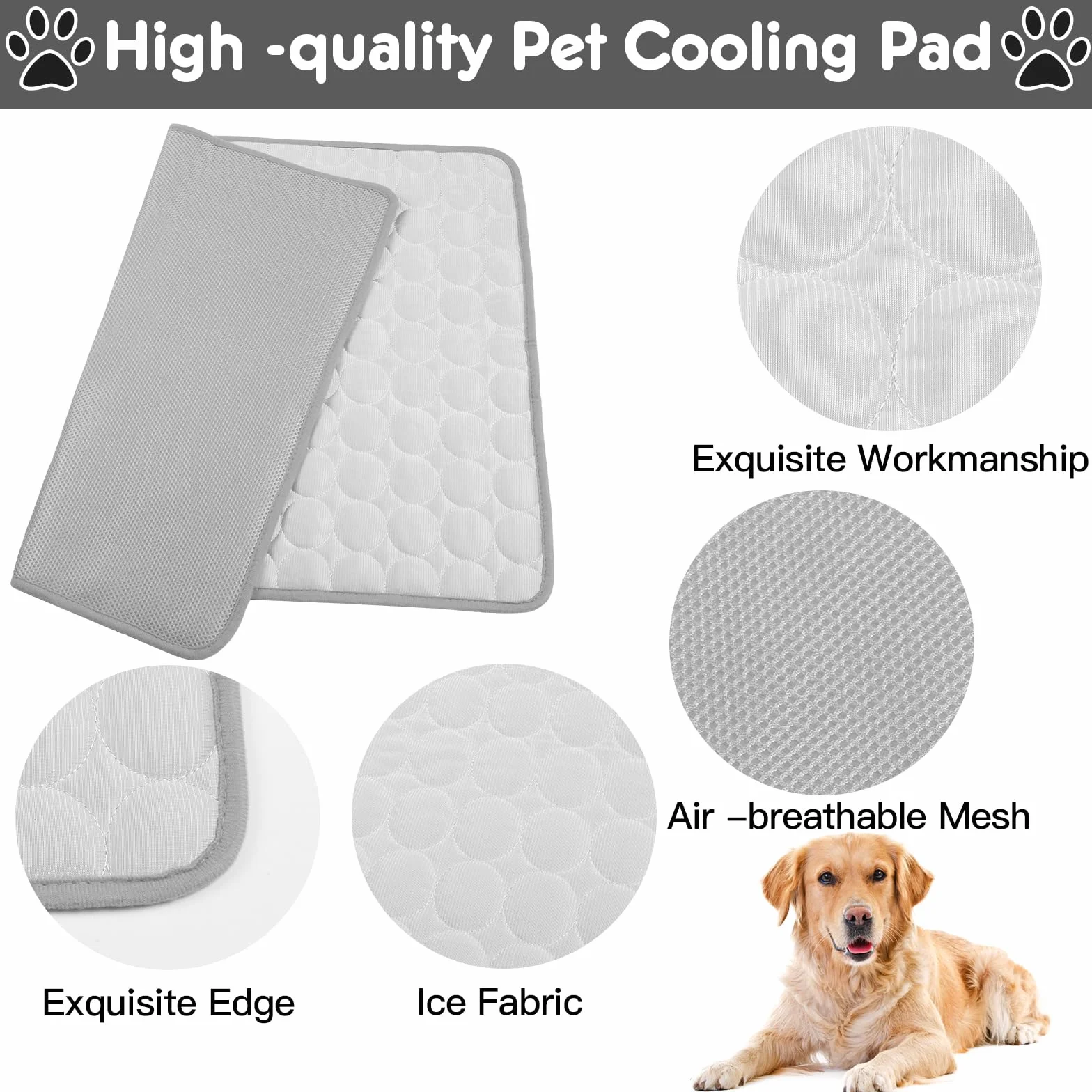 Tappetino Refrigerante per Cani Gatti, Tappeto Rinfrescante Cuccia Cane Estiva