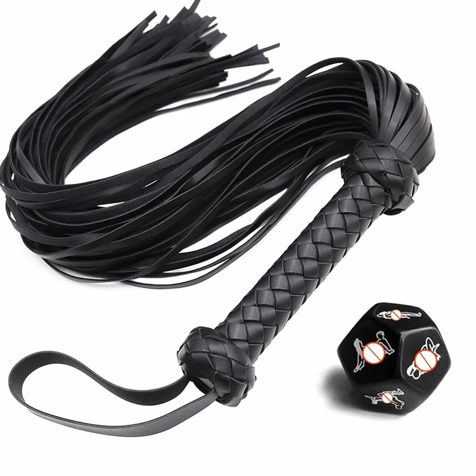 Frusta in Pelle Frusta Nappa Frusta da Equitazione con Impugnatura Antiscivolo Frusta in Pelle, utilizzata per spettacoli teatrali (Nero)