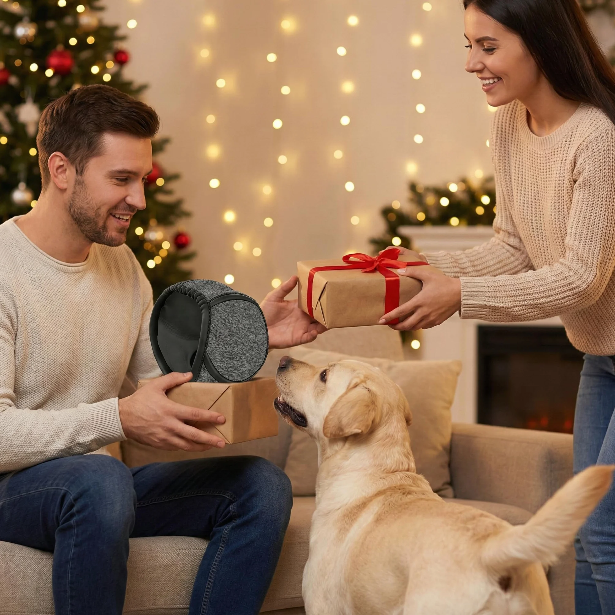 Paraorecchie per Cani Antirumore, Fascia Impermeabile e Traspirante – Protezione per Orecchie del Cane contro Rumori Forti, Vibrazioni, Freddo e Acqua, Ideale per Viaggi, Fuochi d’Artificio,