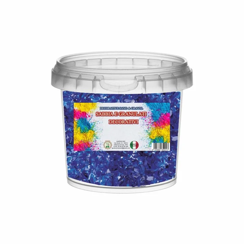 Generico Sassi Decorativi per Vasi 0,8-1,2 cm Ciottoli per Giardino Assortiti – Granulato di Marmo per Piante, Paesaggistica, Casa e Giardini - Pietre Acquario (VETRO BLU, 5 Kg)