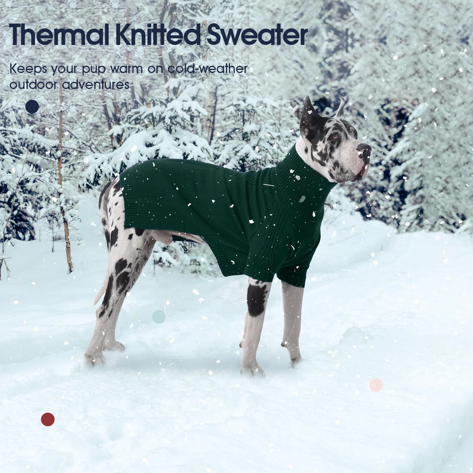 IECOii Maglione per cani dolcevita caldo taglia piccola media grande Felpe autunno inverno Chihuahua Bulldog francese Labrador