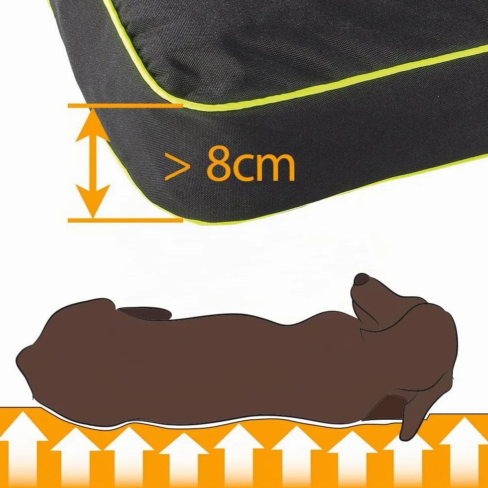 Ferplast Cuccia Ortopedica per Cani Extra Large Impermeabile Antigraffio Polo 110x70x8 cm Nera