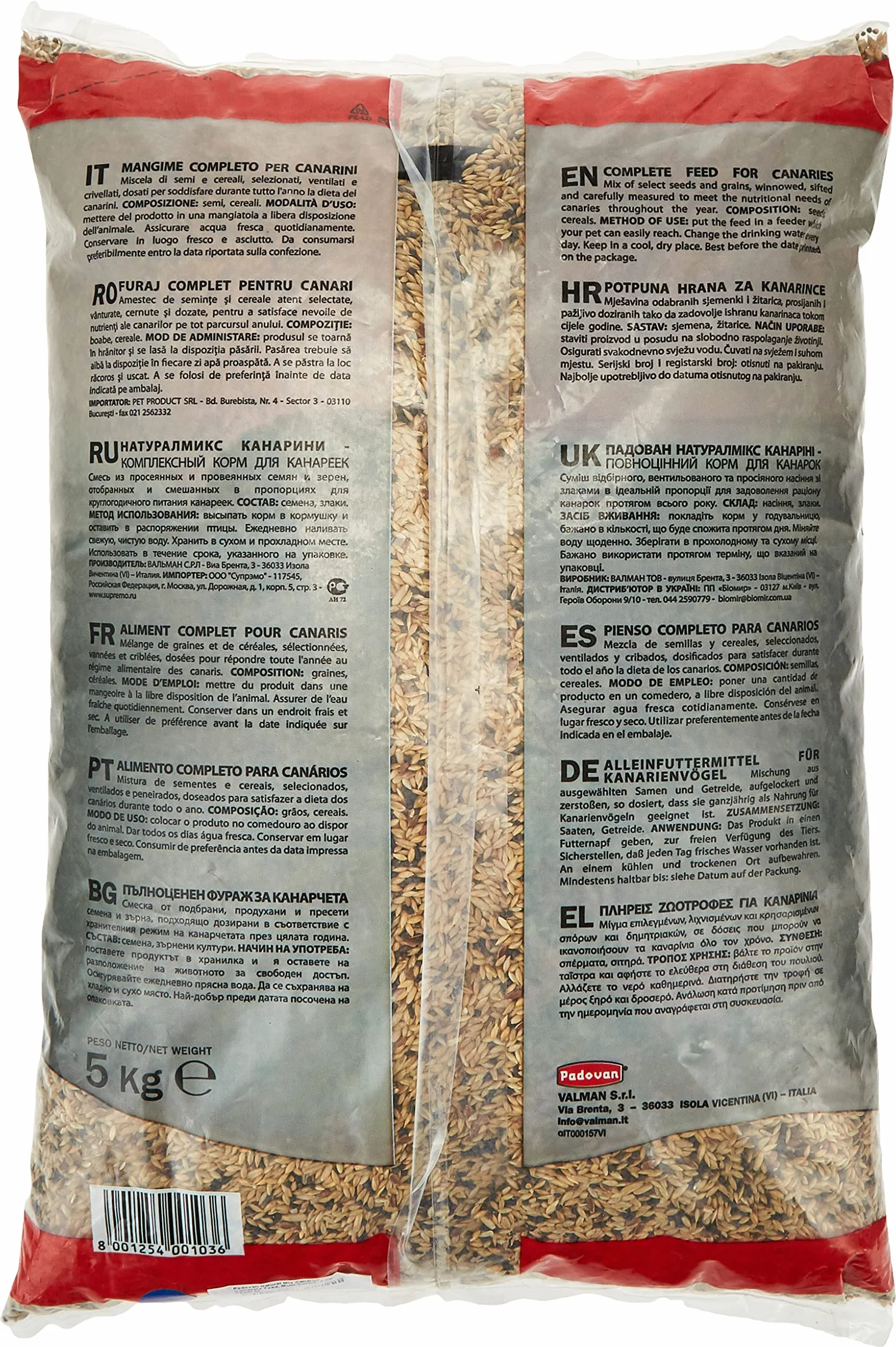 Padovan Naturalmix Canarini - Alimento Completo per canarini - 5 kg