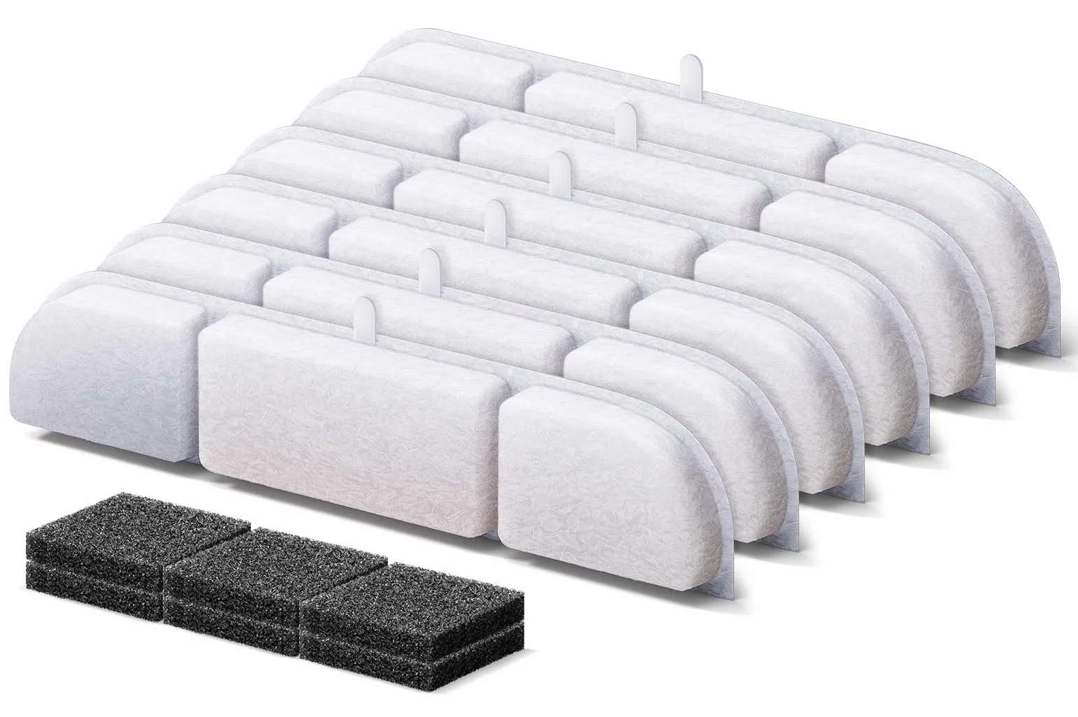 DownyPaws Filtri Fontanella per Gatti, 6 Pezzi Filtro per Fontana per Gatti, Filtrazione Quadripla, Adatto per DPWFP6