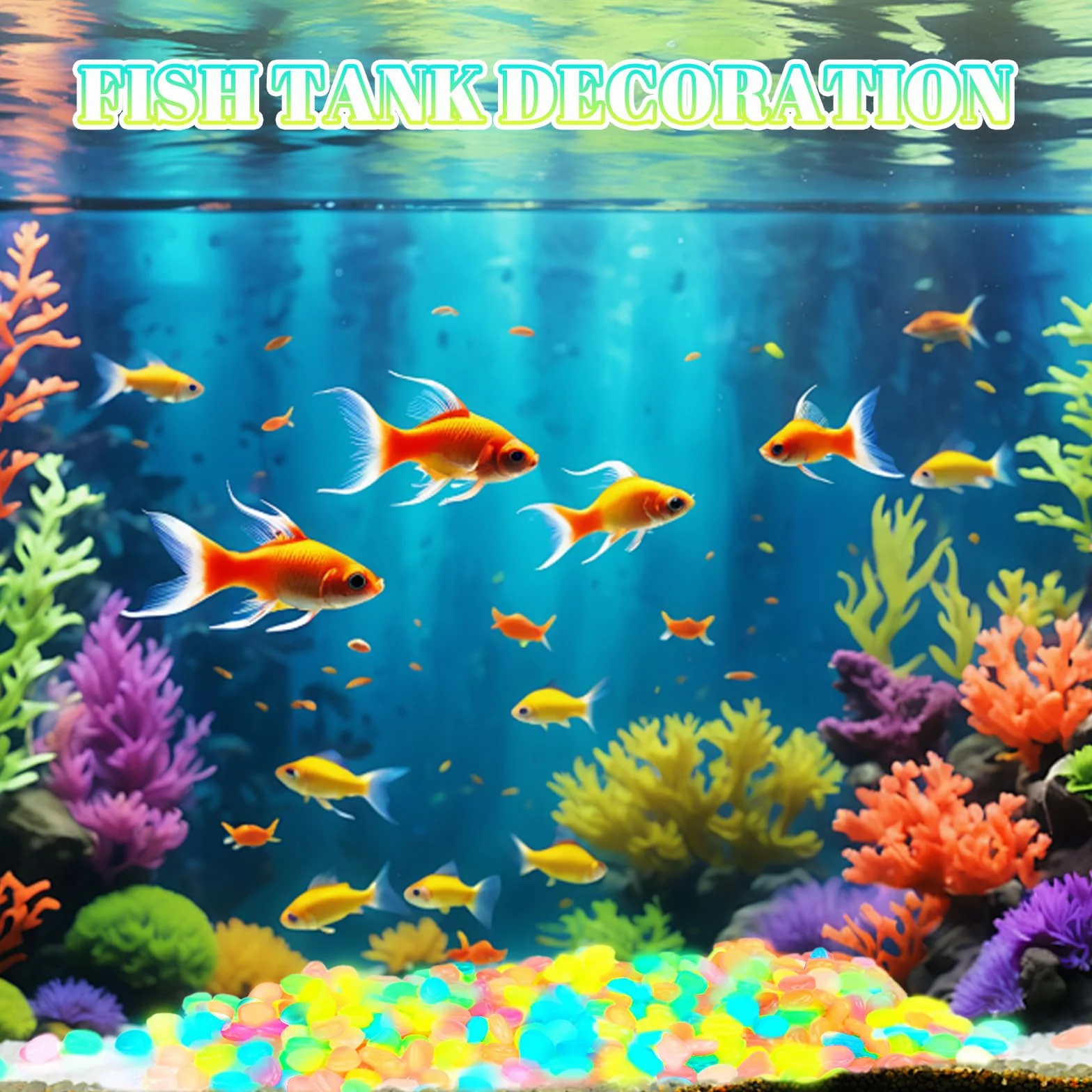 400 pezzi ciottoli luminosi, ciottoli lucidi Acquario Luminoso Colorato, Lucido Oscurità Pietre per Giardino Esterno Acquario Passerelle Piscina Chemi (colorato)