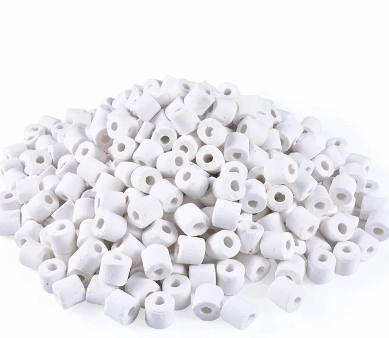 topolenashop Anelli Filtranti in Ceramica, Filtro Biologico per Acquari, 500GR in Sacchett, Tubetti di Ceramica Anelli Filtranti in Ceramica Biologica Cannolicchi Acquario Acqua Art.CR-500