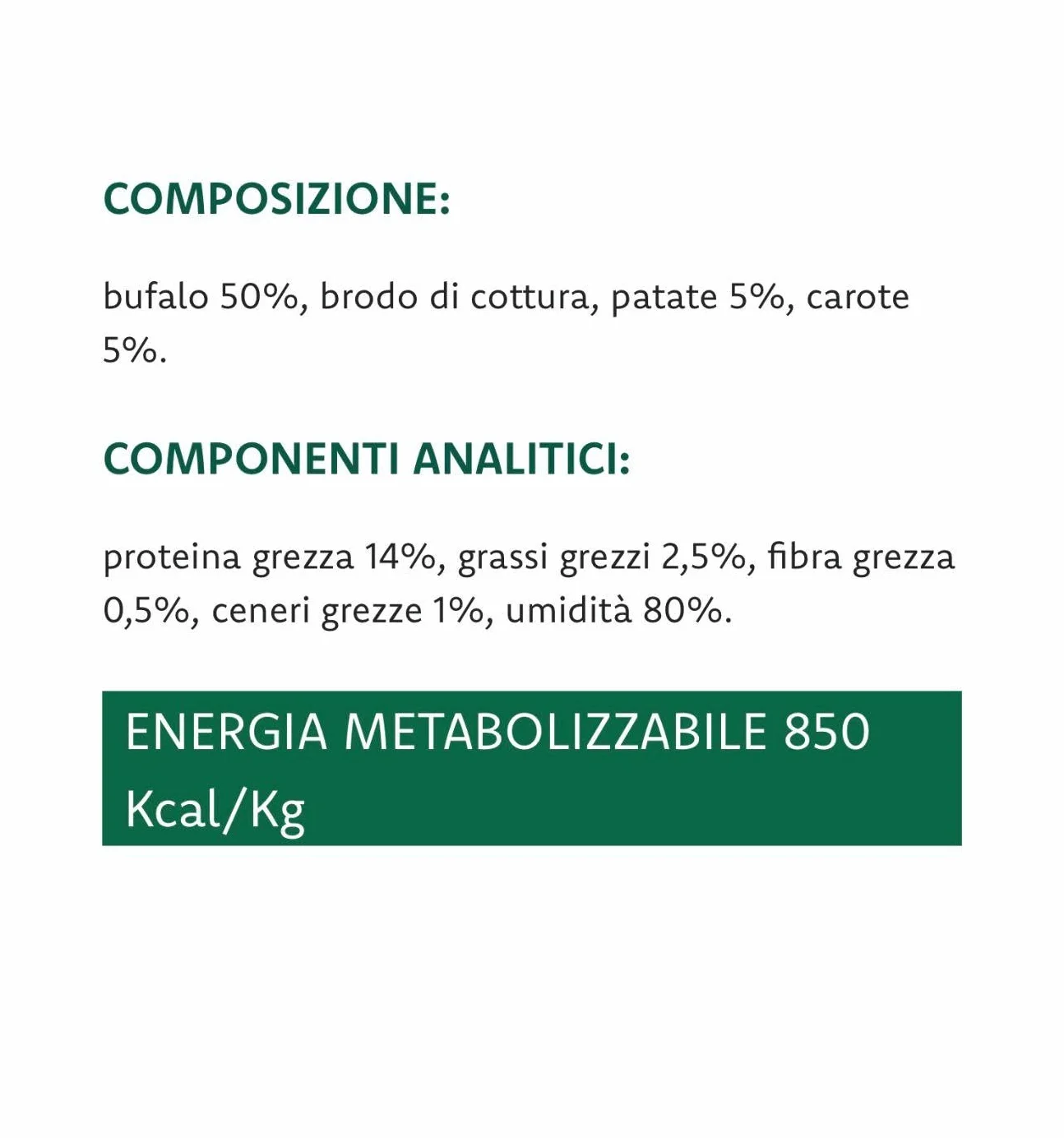 Oasy umido cane adulto grainfree, alimento completo per cani adulti di taglia media e grande (medium) gusto BUFALO | 6 scatolette da 400 grammi l’una.