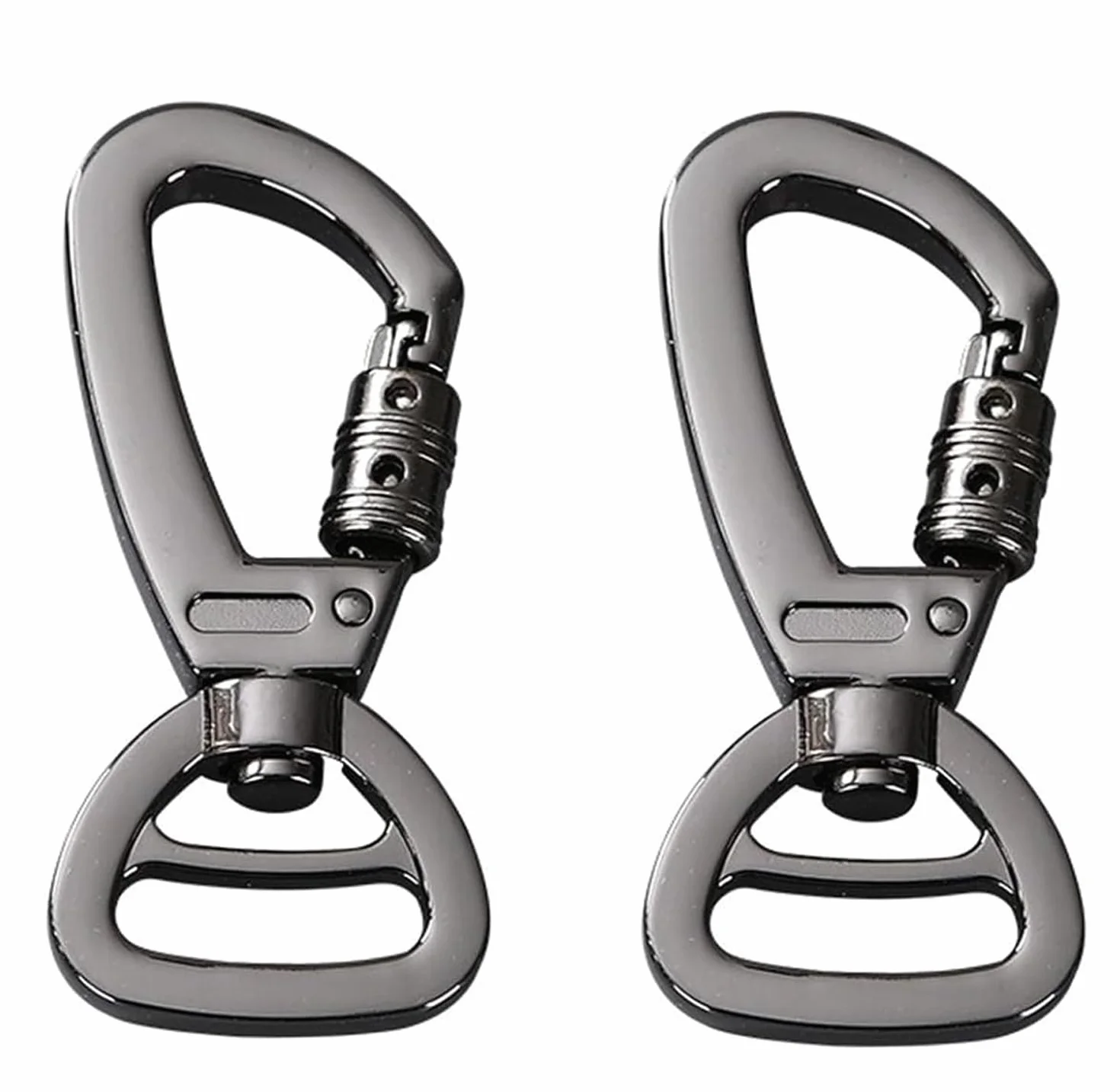 2 PCS Moschettone per Guinzaglio per Cani, Ganci Portachiavi, Moschettoni Forma D in Acciaio Inox, Utilizzati per Alpinismo, Moschettone in Acciaio 60 mm da Utilizzare con Guinzaglio Paracord