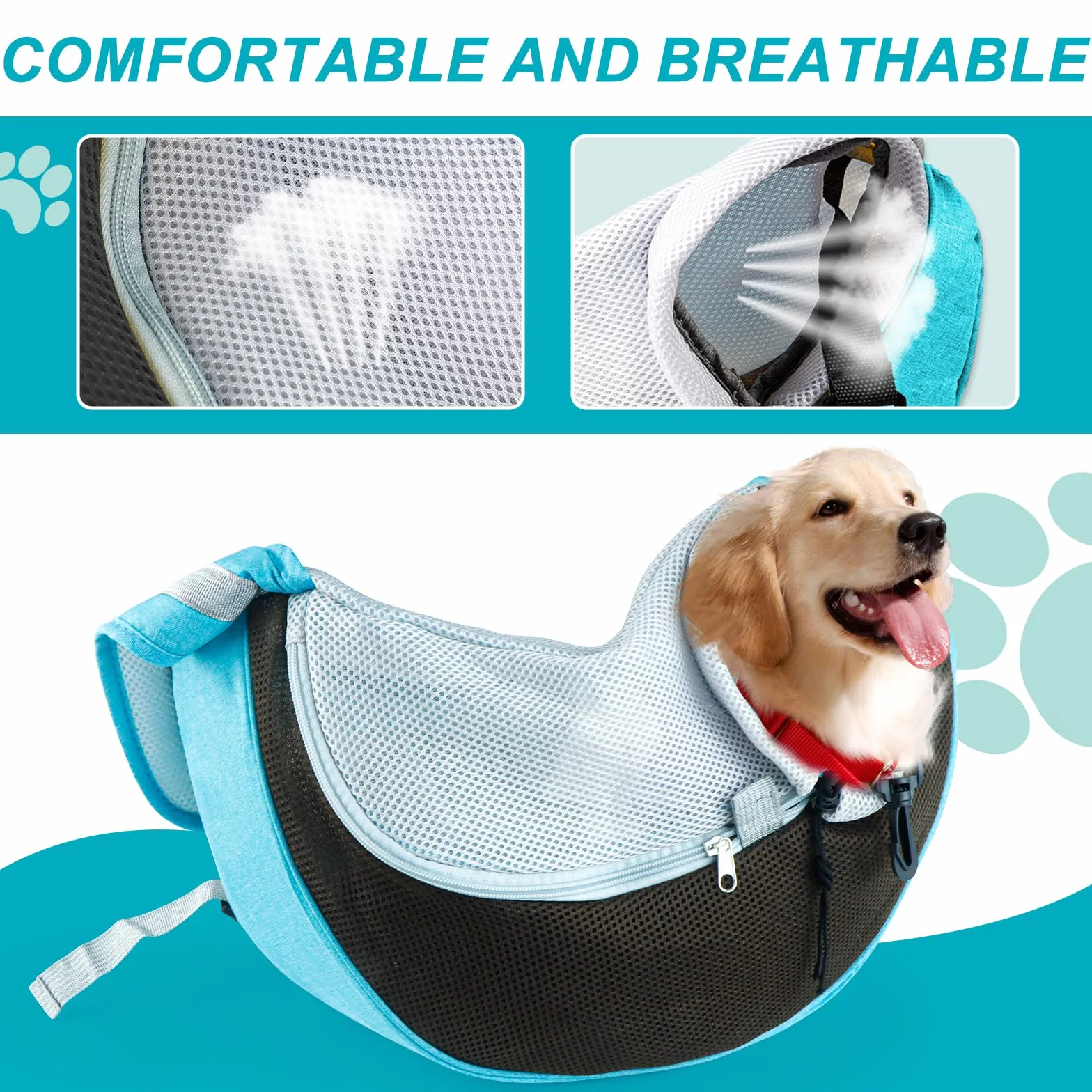 Marsupio per Cani Taglia Piccola Traspirante Borsa da Viaggio per Cane Gatto Fino a 5KG