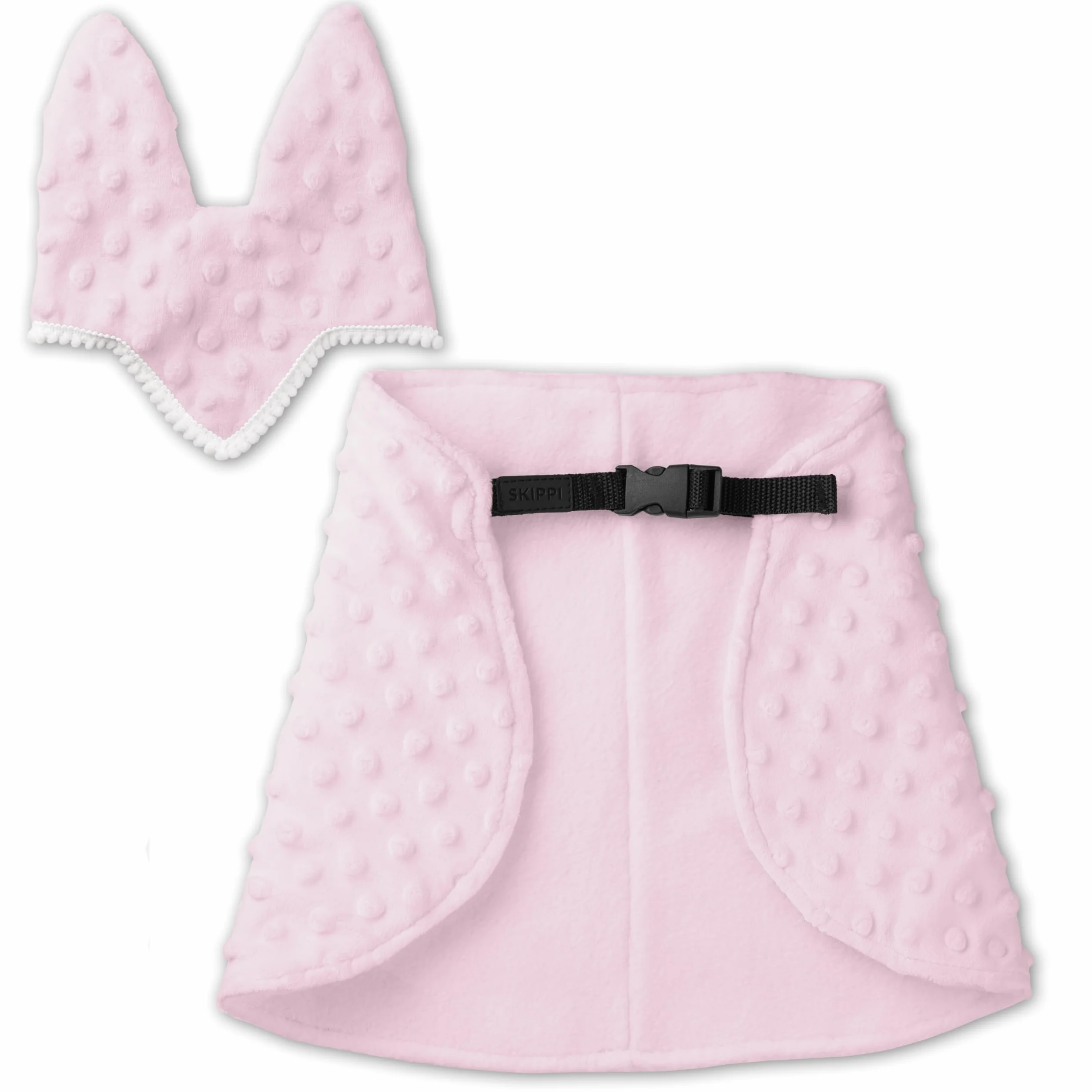SKIPPI Coperta e Cuffietta per Hobby Horse - Rosa, Hobby Horse Accessori