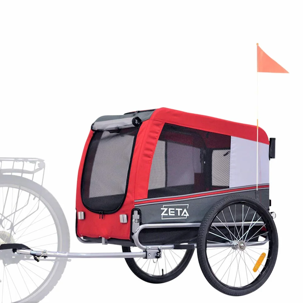 PAPILIOSHOP ZETA: Rimorchio Multifunzionale per Bici, Carrello Passeggino per Trasporto di Cani e Animali, Ideale per Avventure all'Aria Aperta