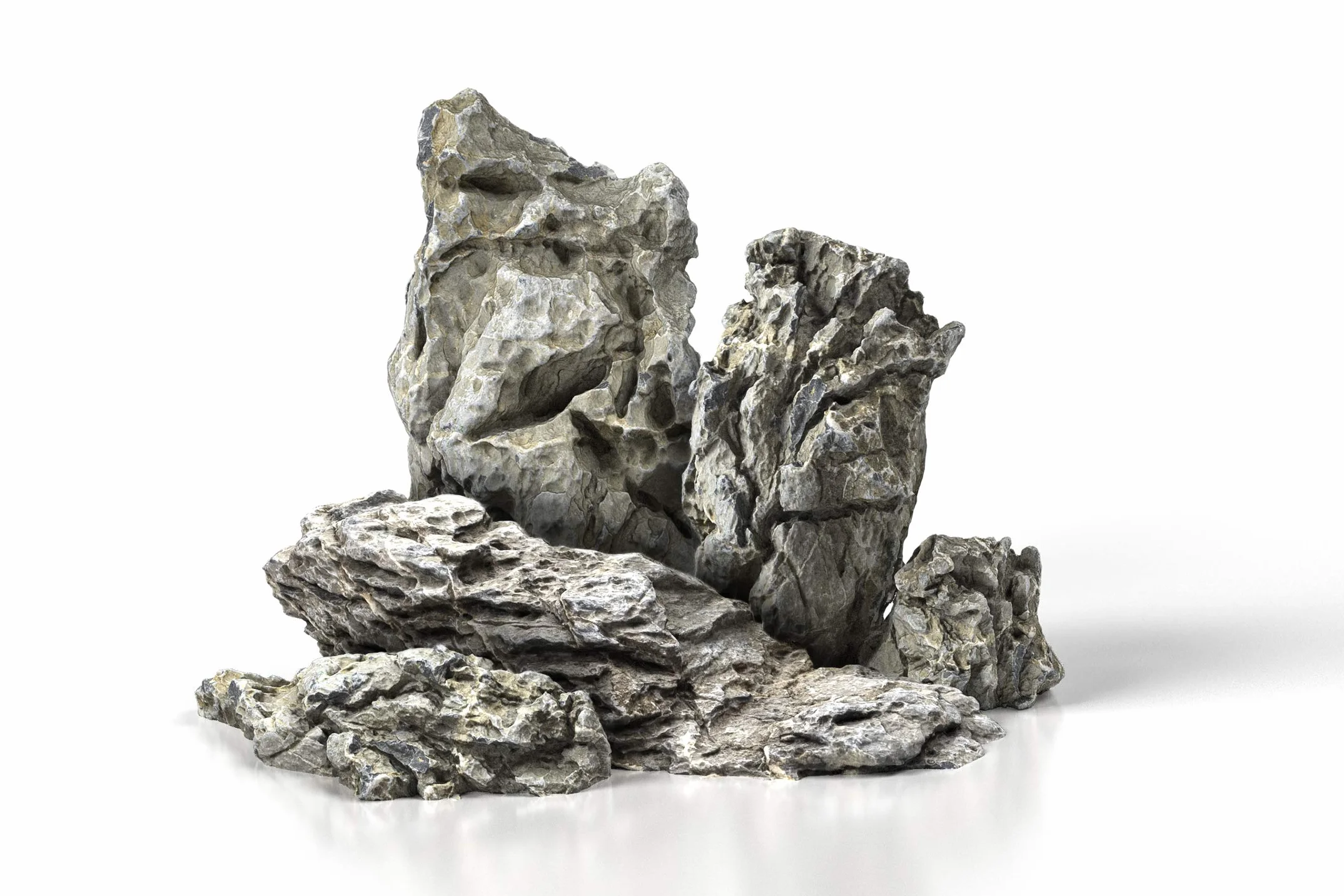 ARKA myScape-Rocks Seiryu Mini Landscape Natural Rock for Unique Aquascapes in Any Freshwater Aquarium & Terrarium, Ideal for Aquarium Widths up to approx. 60 cm, 5 kg, Grey, M