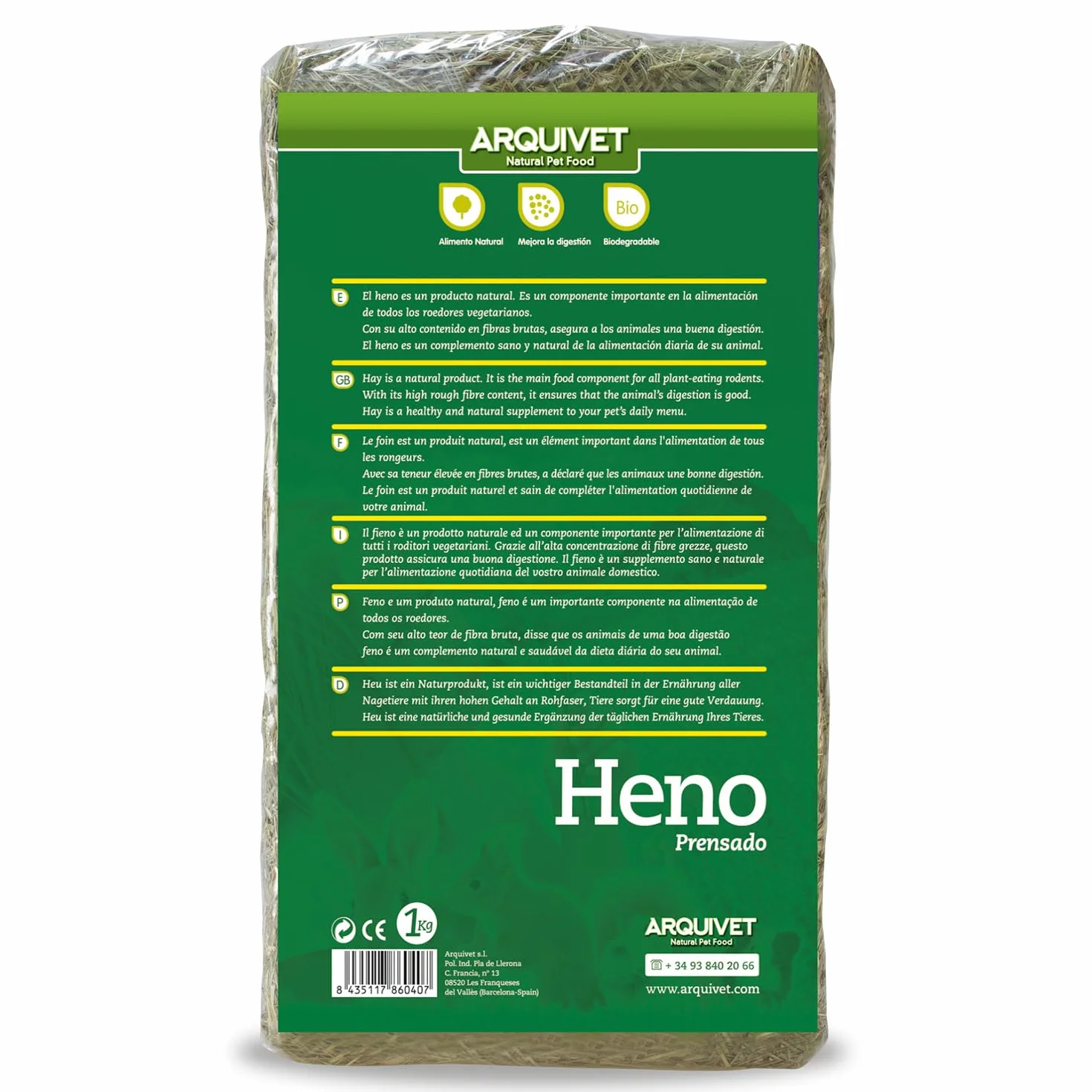 Arquivet - mod. 8435117860407 – Fieno, confezione da 1 kg