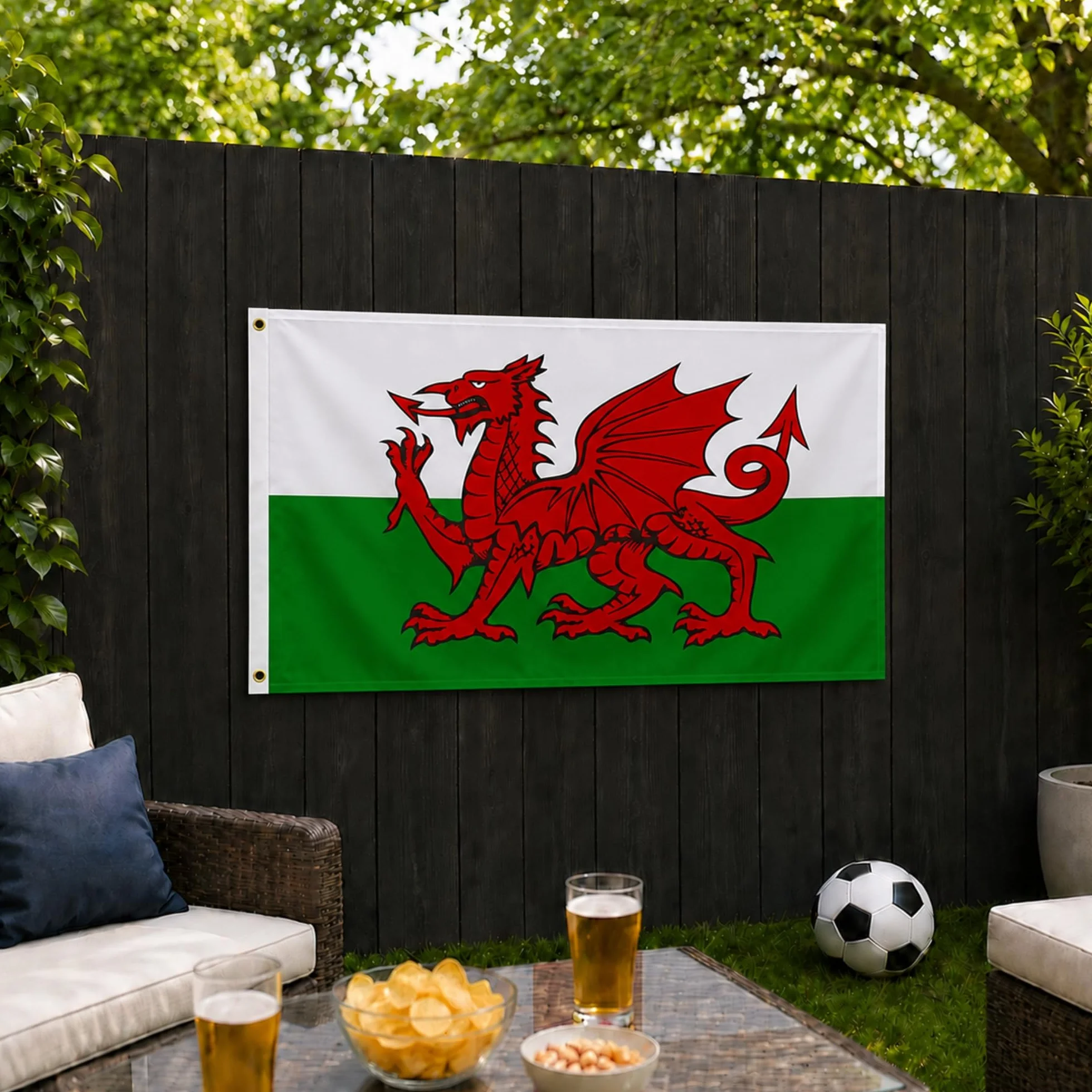 Grande bandiera del Galles drago gallese Cymru bandiera nazionale in poliestere con occhielli