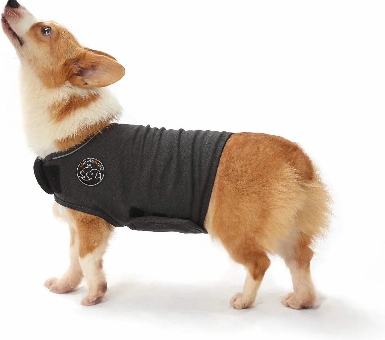 Cappotto per cane ansioso giacca leggera avvolgente comfort calmante grigio M
