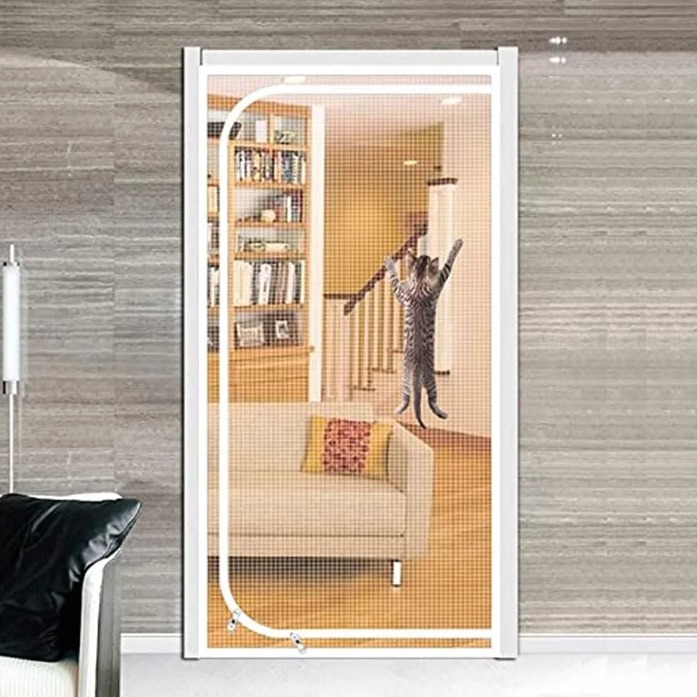 Zanzariera A Prova Di Animali Domestici 100 x 210 cm Tenda For Porta Rinforzata Protezione Gatti
