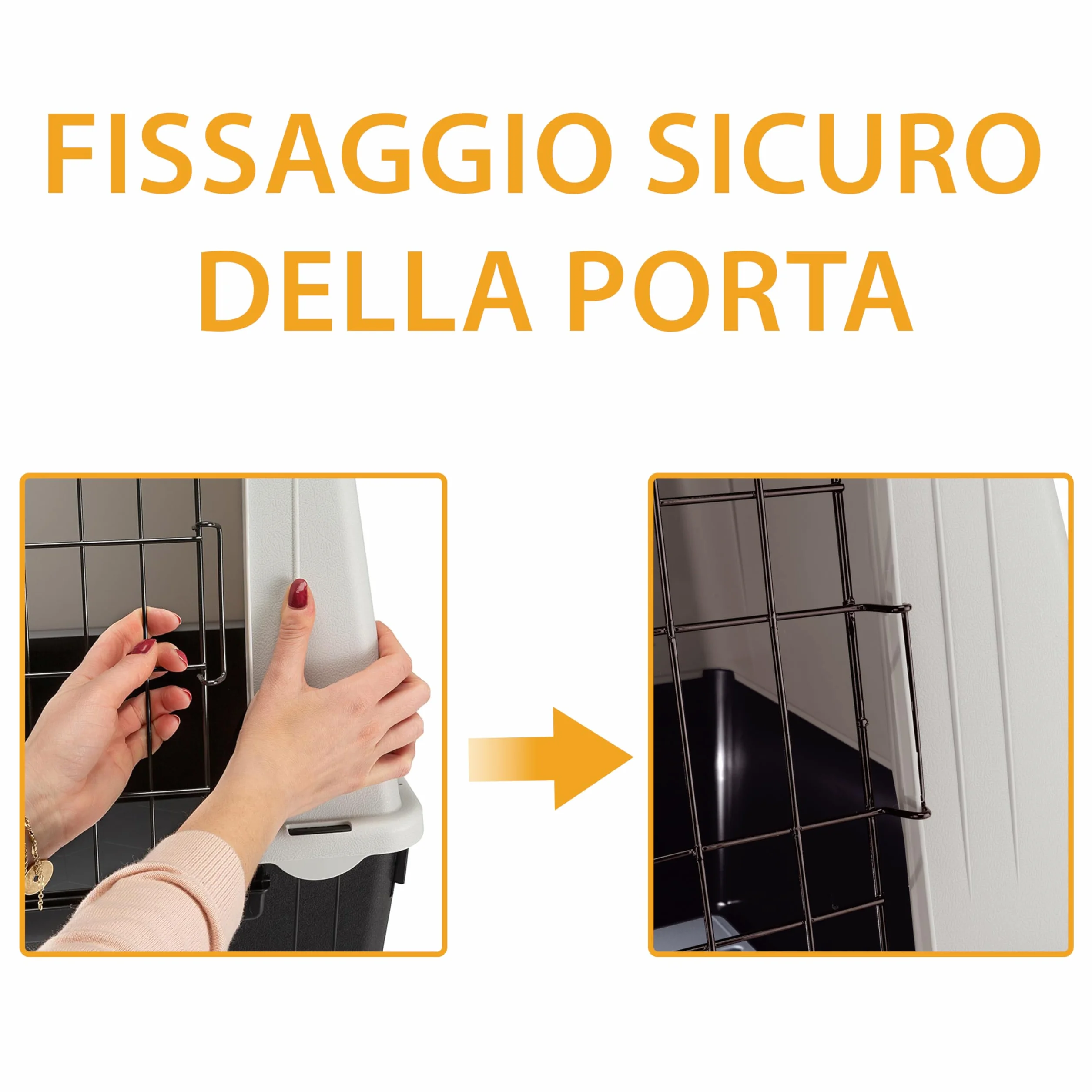 Ferplast ATLAS CAR MINI Trasportino per Cani da Auto con Tappeto Drenante, Maniglie, Griglia Ventilazione, Doppia Apertura Scorrevole con Chiusura Sicura, Max 10 kg, 72 x 41 x h 51 cm