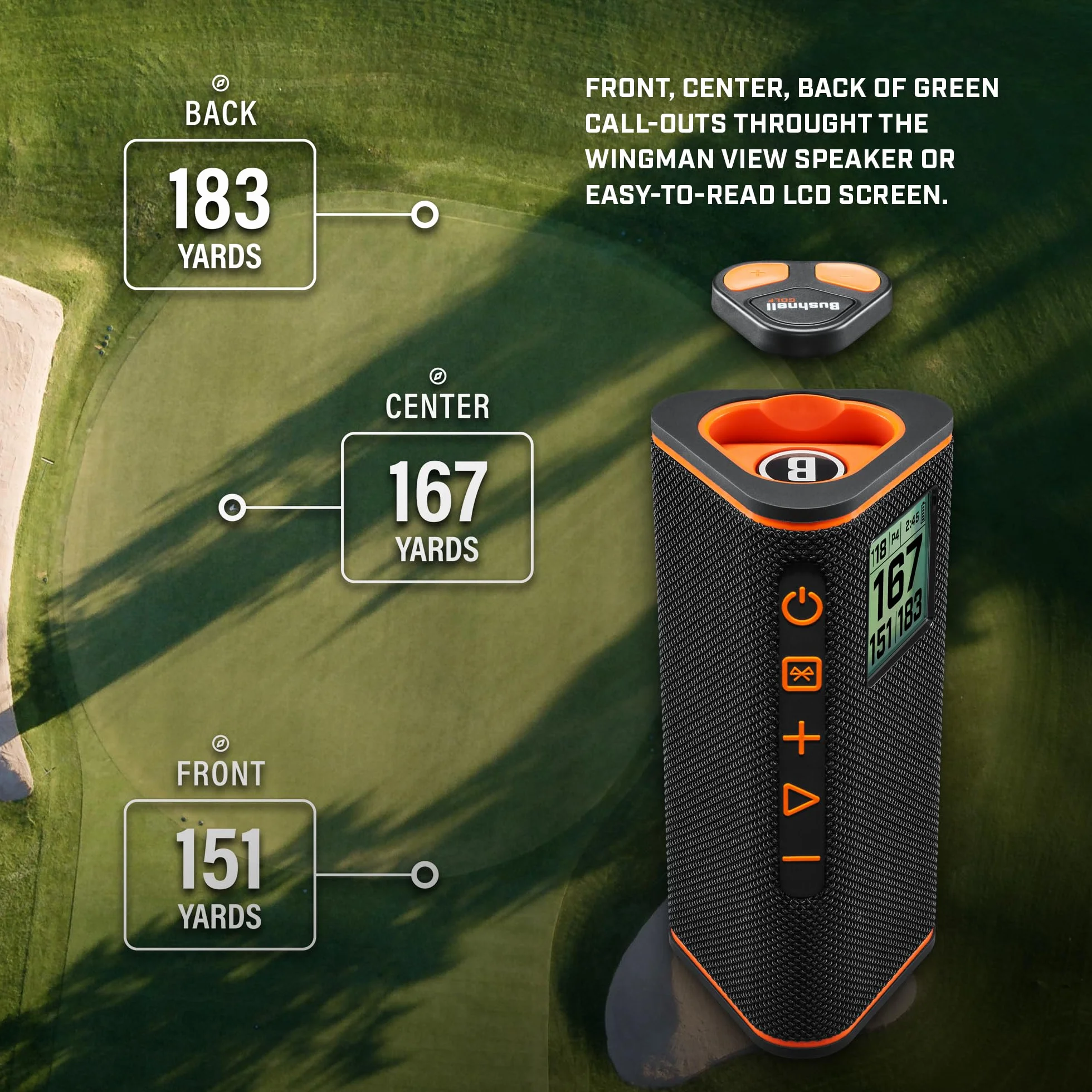 Bushnell Golf Wingman View Altoparlante da golf con distanze GPS