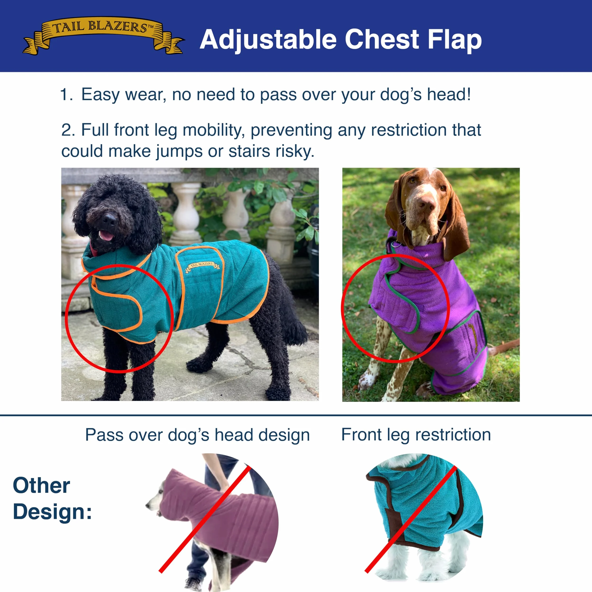 Super assorbente cane asciugatura cappottino doppio strato microfibra Dry Robe con sicurezza auto D Ring asciugamano accappatoio Pet Dryer mantiene i cani asciutti e caldi. Accessori