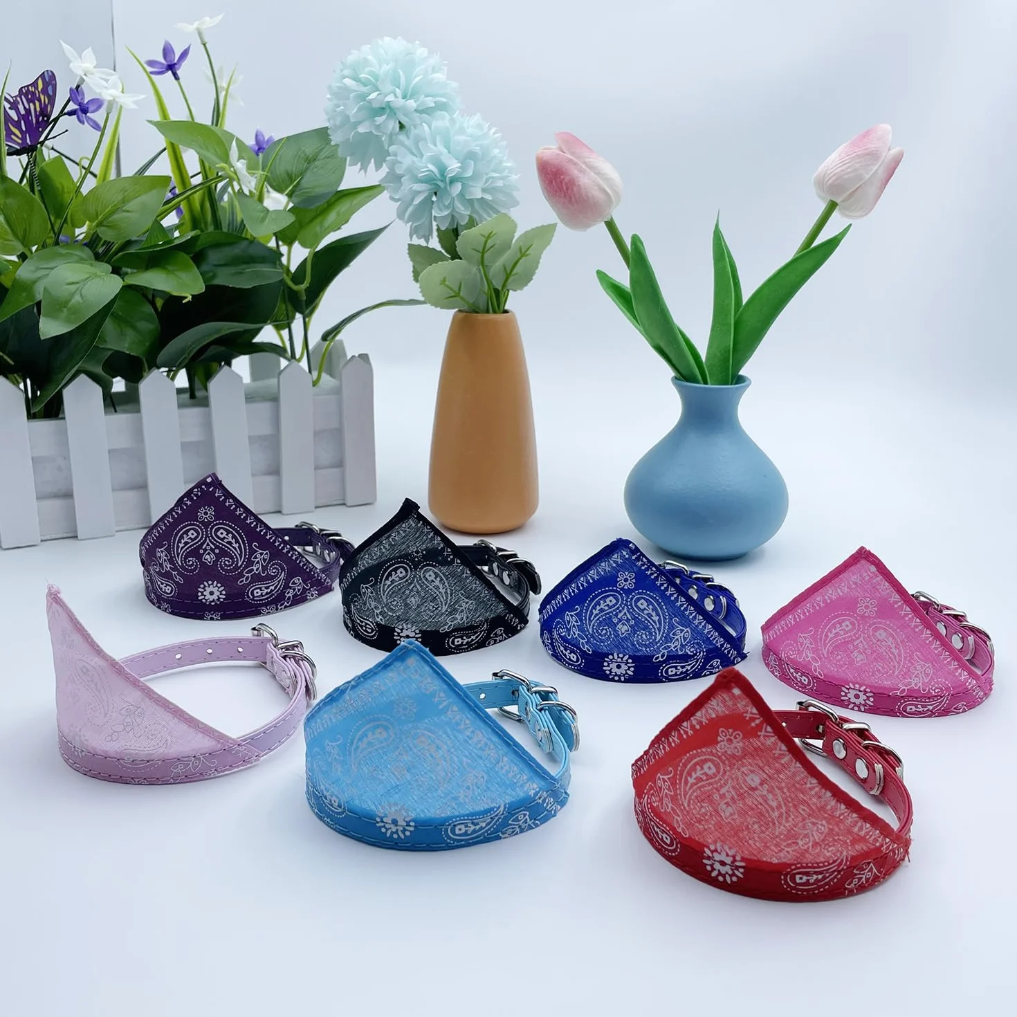 Bandana per cane con collare in cotone