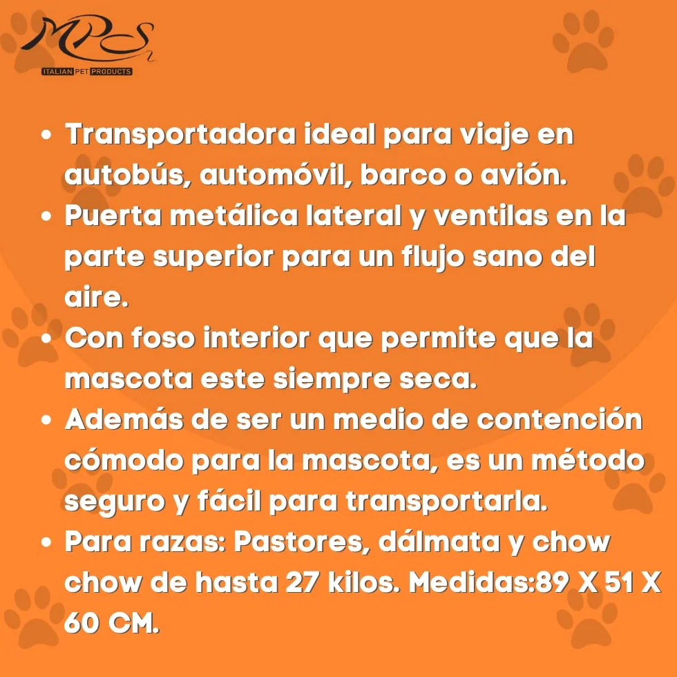MPS S01100300 Skudocar 80, Transportino Per Cane, 77X43X51H Cm