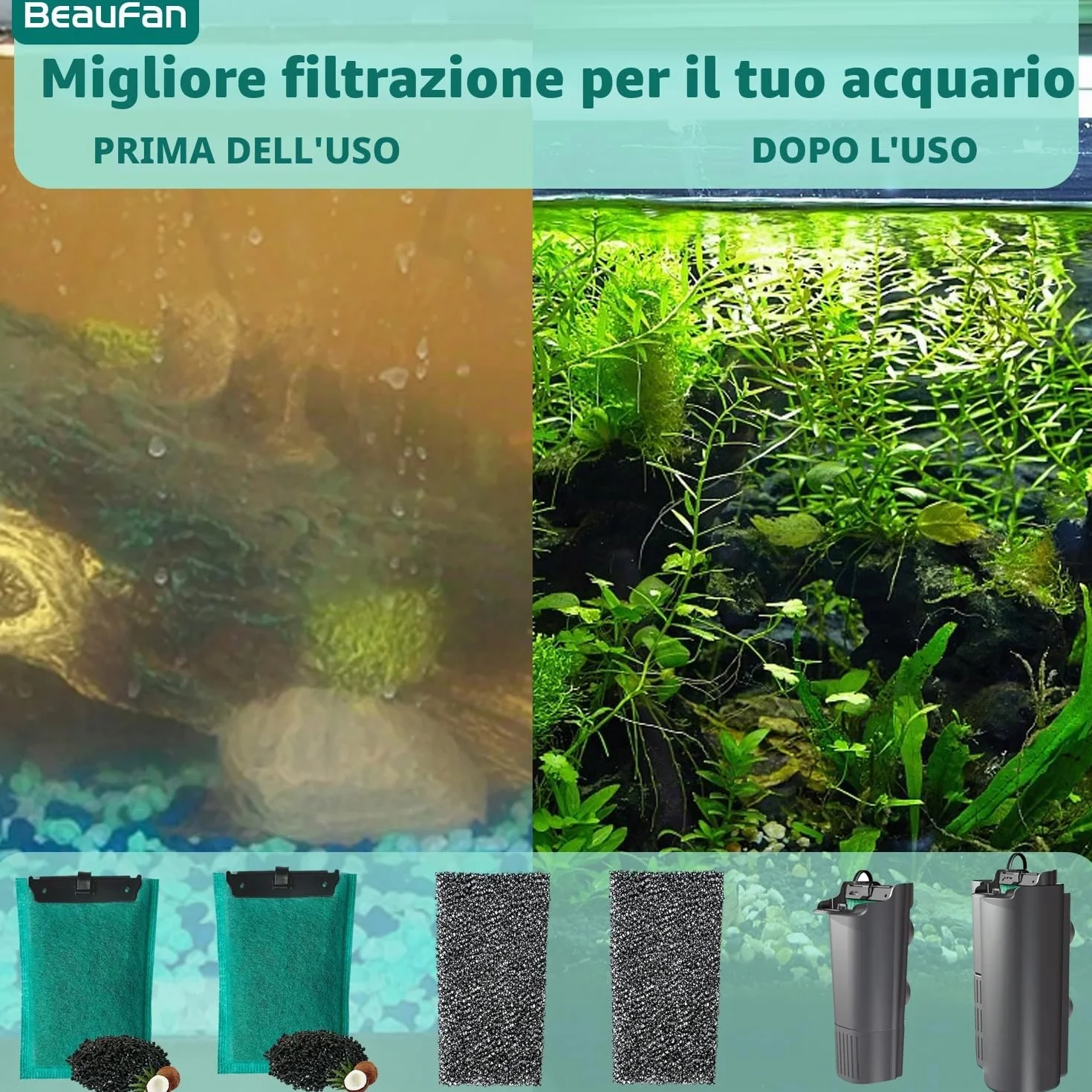 1 Set Cartuccia Filtro di Sostituzione per Acquario Compatibile con Il Filtro Tetra EasyCrystal Aquarium C250 e C300, Contanti 10 Filtri a Carbone Attivo e 4 Filtri a Schiuma per Imballaggio