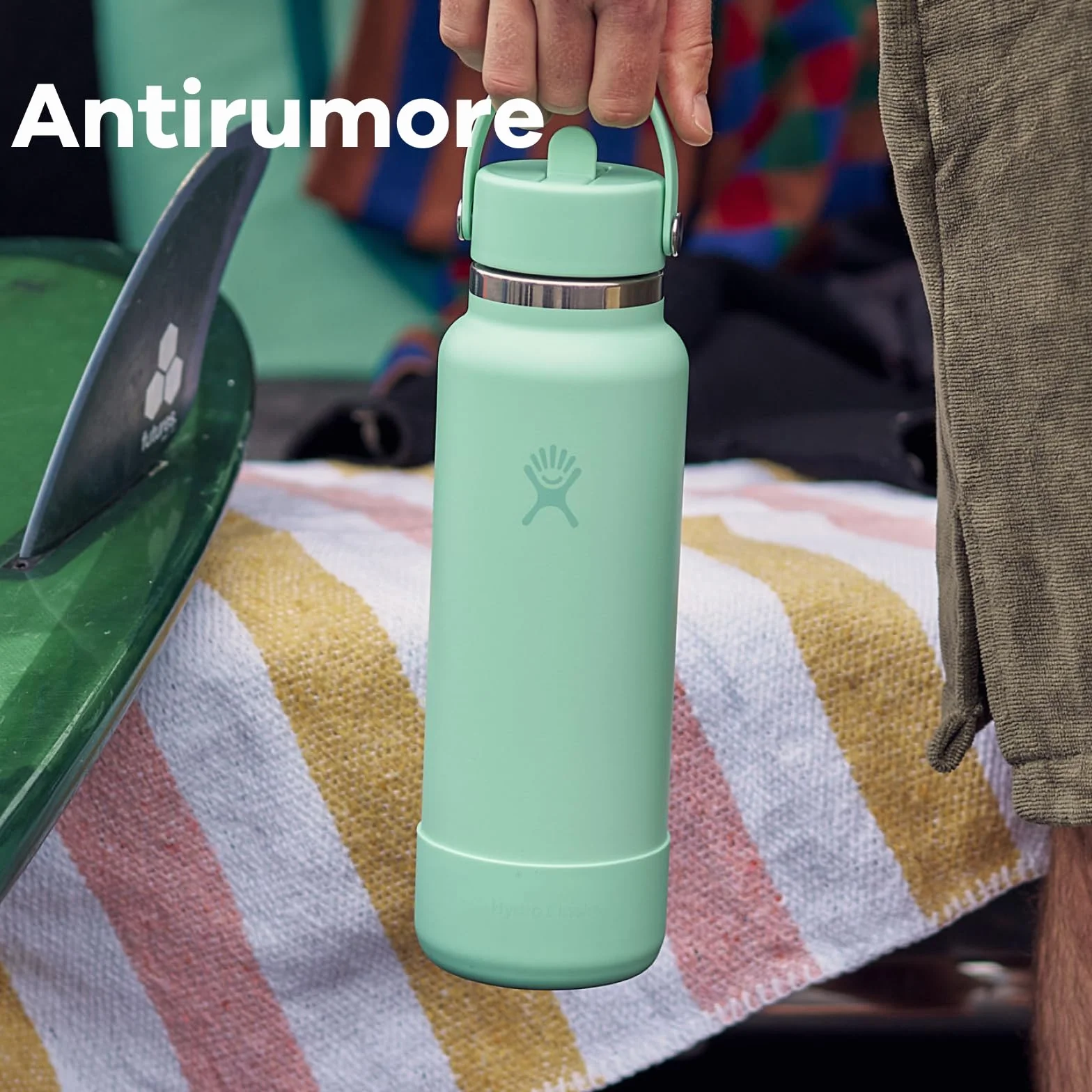 Hydro Flask Medium Bottle Boot Protezione Media per Bottiglia Silicone Resistente 32 oz 40 oz Bocca Larga Rimovibile Lavabile in Lavastoviglie Shale Gray