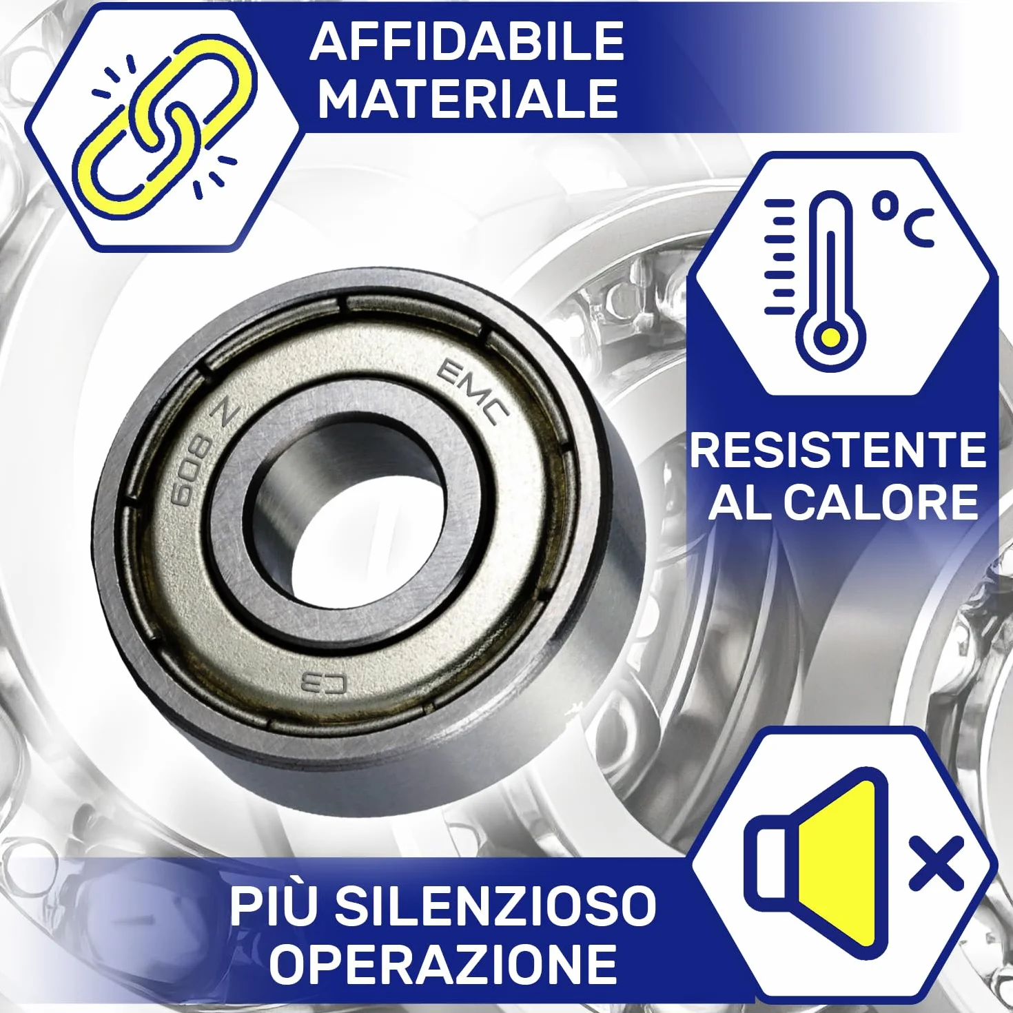 Cuscinetto a Sfera 608 Z 8 x 22 x 7 mm MONTERAL