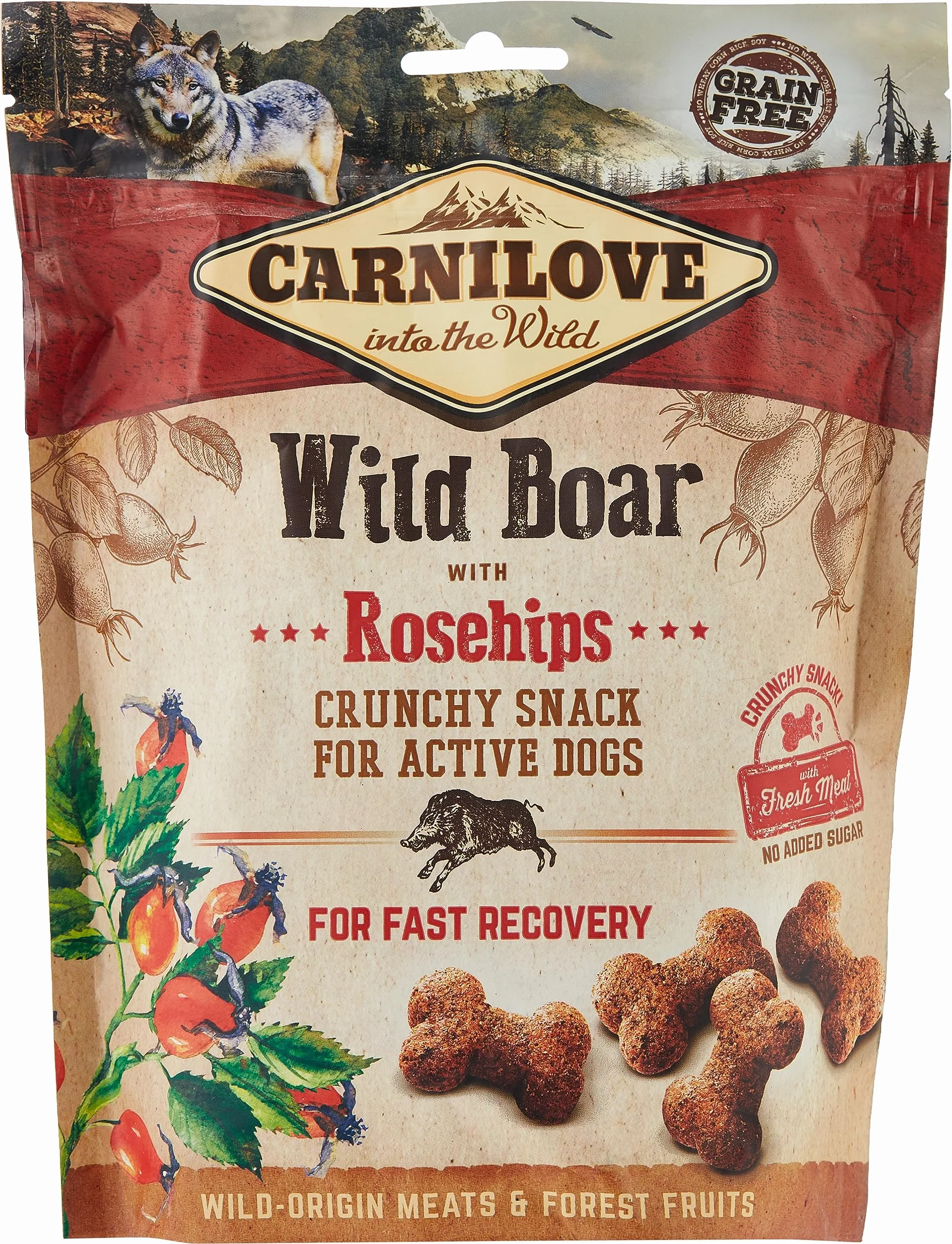 Carnilove Snack Semiumido 200 gr Cinghiale e Rosa Canina