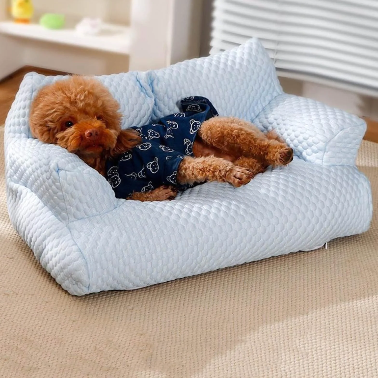 Divano letto for cani lavabile e traspirante, lettino for animali domestici rinfrescante in seta di ghiaccio, divano letto estivo in seta di ghiaccio fresco for animali domestici, lettino for animali