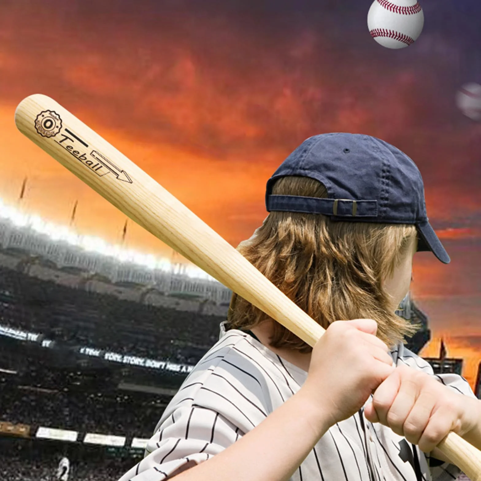 Mazza da Baseball in Legno Duro Professionista - Bastone per Allenamento e Competizione
