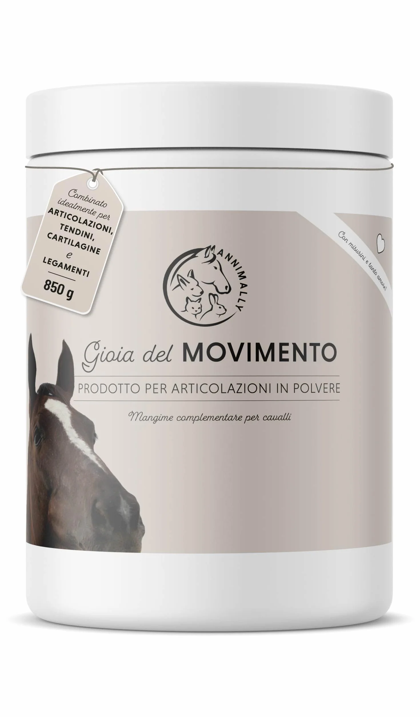 Polvere per le articolazioni dei cavalli 850g con artiglio del diavolo cavallo, MSM cavallo (Zolfo), Glucosamina e Condroitina - Msm integratore cavalli per il Rafforzamento delle Articolazi