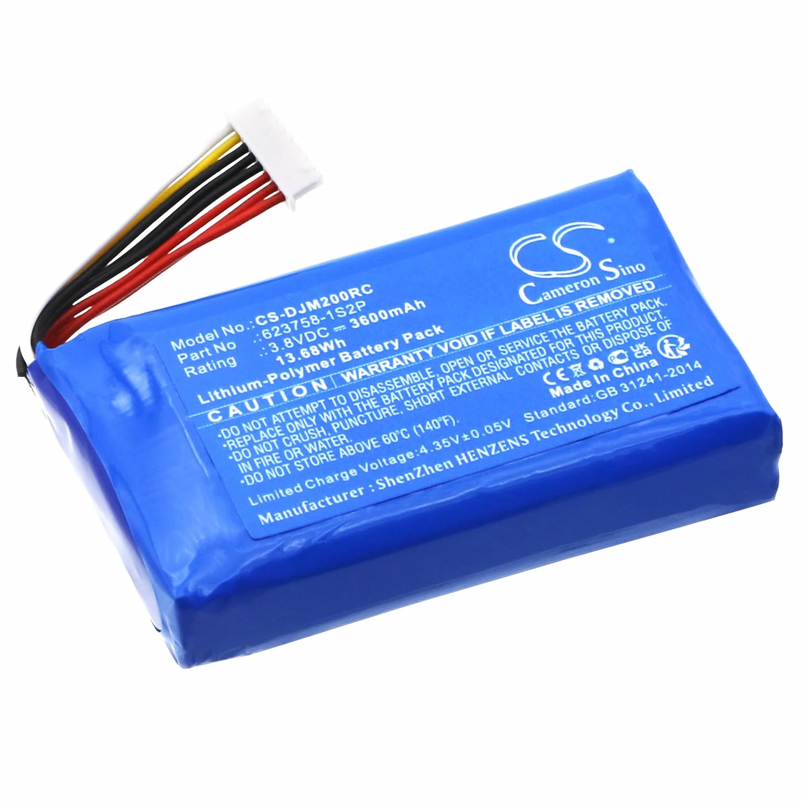 TECHTEK Batteria 3600mAh compatibile con [DJI] Mavic 2 Pro Remote Control sostituisce 623758-1S2P