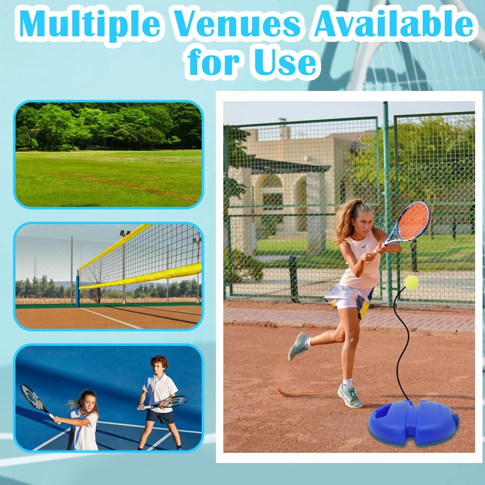 Allenatore Tennis Bambino Principiante Strumento Allenamento Palla Esercizio Auto Studio Rimbalzo Battiscopa