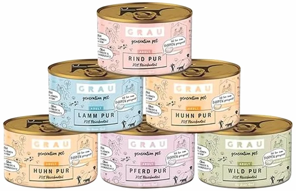 Grau - Mangime umido per cani -Menù misto Puro(GRAU) Generation Pet, confezione (6 x 200 g)