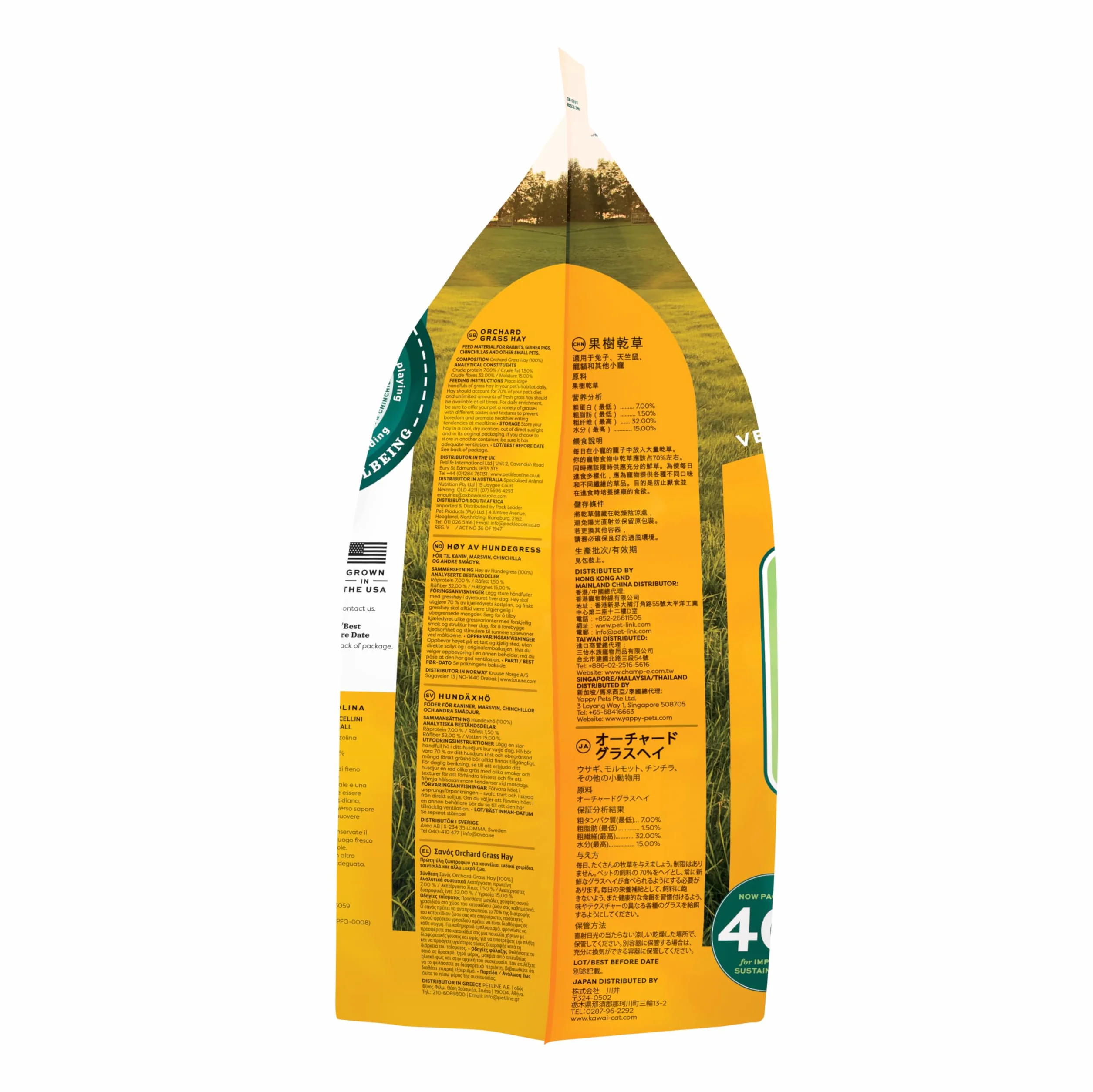 Oxbow Orchard Grass - Fieno per piccoli animali, 1130 gr