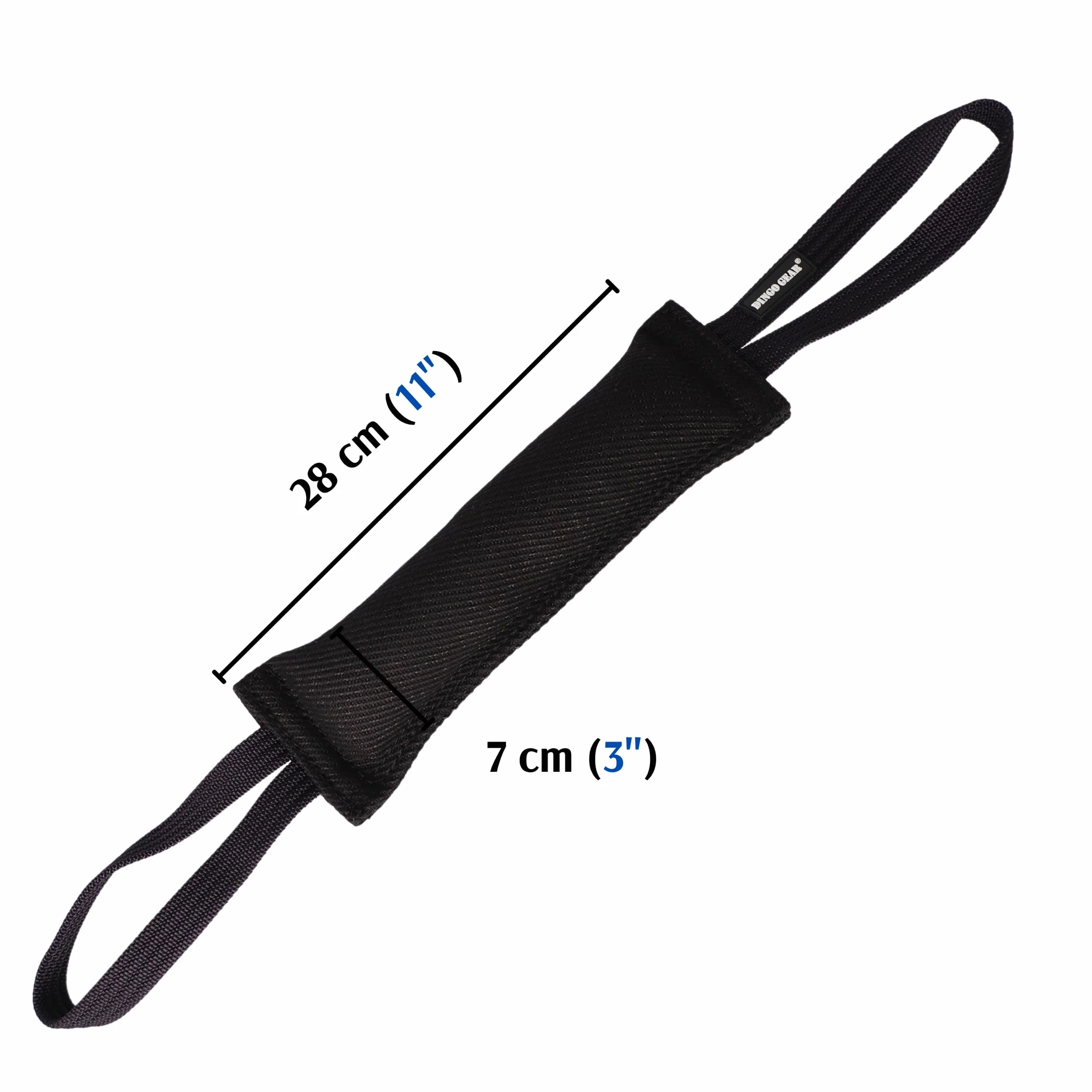 Dingo Gear - Rimorchiatore in Nylon per addestramento Cani IGP & Fun, 2 Maniglie, Nero, 28 x 7 cm