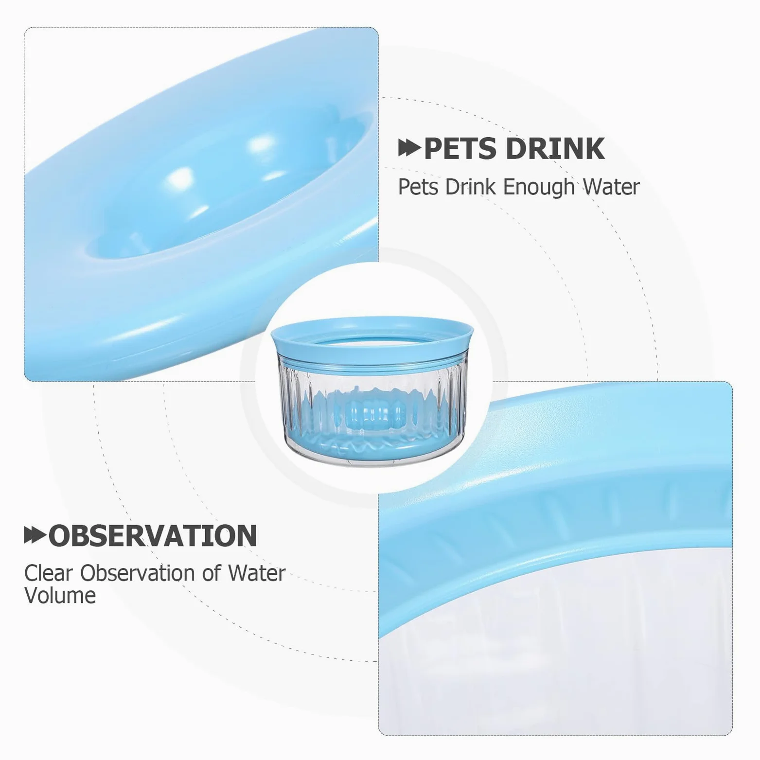 ifundom Ciotola Galleggiante per Cani Antispruzzo Base Antiribaltamento Ciotola per L’Acqua da Viaggio e Cuccia Resistente e Adatta per Uso Interno ed Esterno