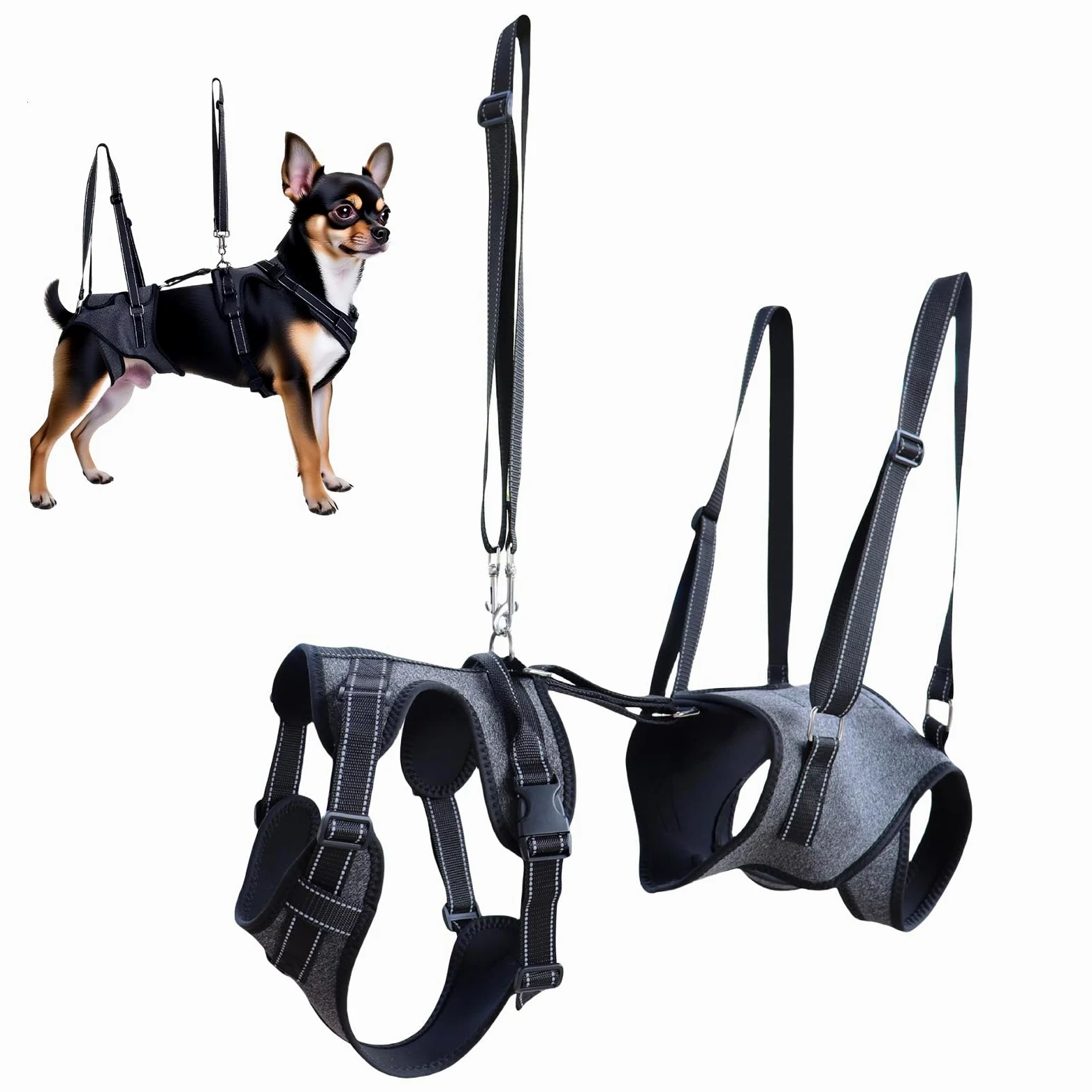 Imbracatura A Corpo Intero Per Sollevamento Cani Gilet regolabile con | Gilet assistenza mobilità cani con maniglia Cinghie Per Animali Disabili