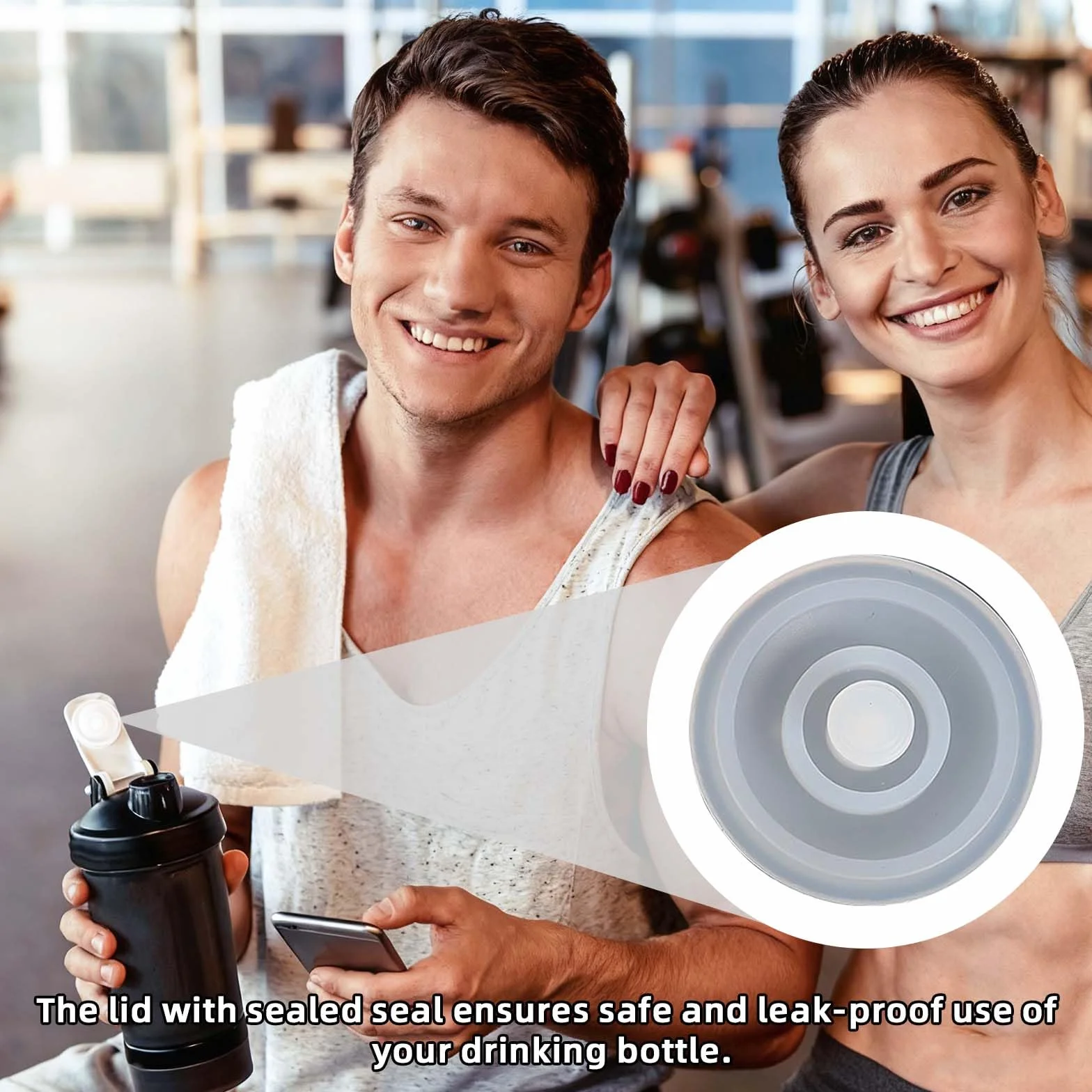 4 Pezzi Anello di Tenuta in Silicone Guarnizioni di Ricambio Compatibile con Tappo WMB One per Borraccia Sportiva