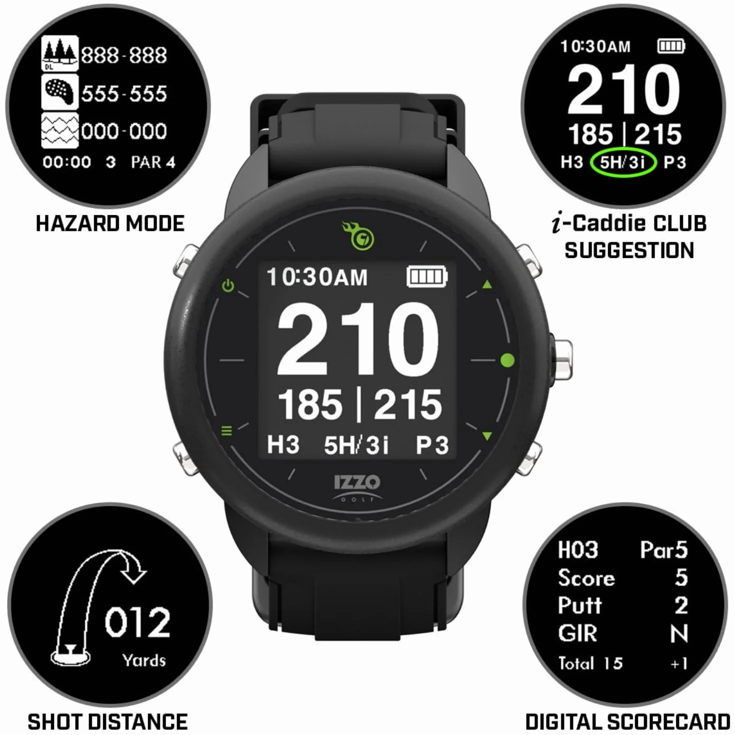 IZZO Orologio GPS Golf Swami