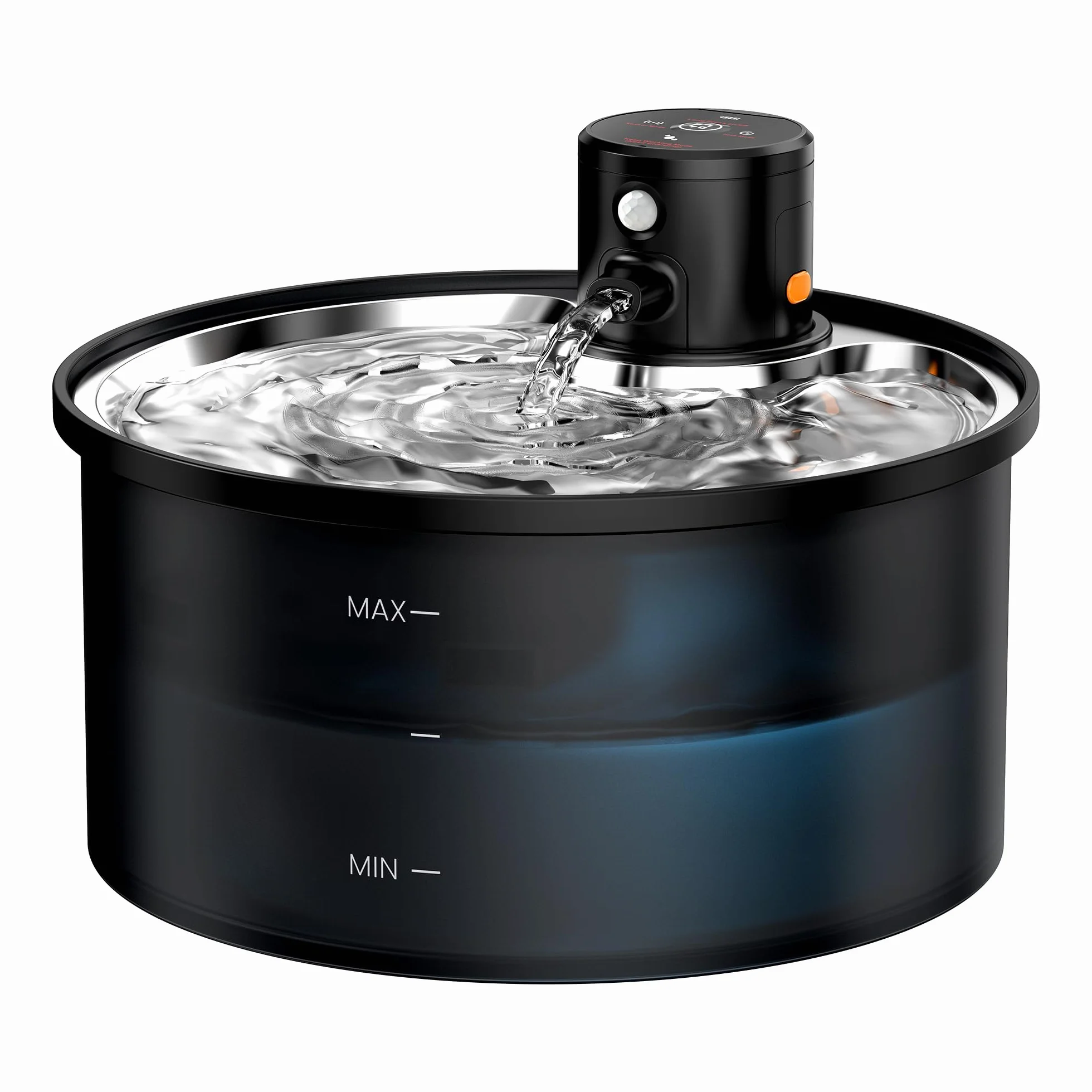 Fontanella per Gatti senza Fili: Fontana per Gatti - 3.2L Fontanella Gatto con Sensore di Movimento - Fontana Gatto Batteria - Dispenser Acqua Gattis con Pila 4000mAh - Acciaio Vassoio per Bere