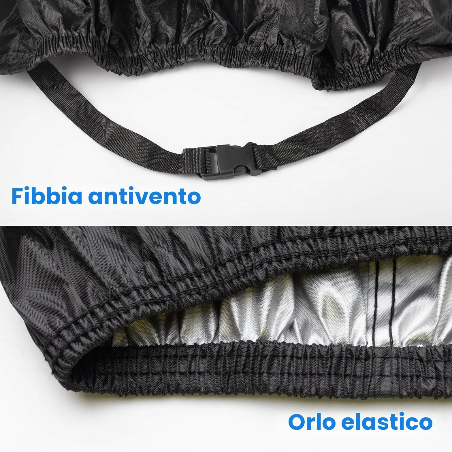 Favoto Telo Copri Bicicletta da Esterno Impermeabile, Robusto Tessuto Oxford, Protezione da Sole, Pioggia e Polvere, Antivento con Borsa per il Trasporto (Nero, per 1-2 biciclette)