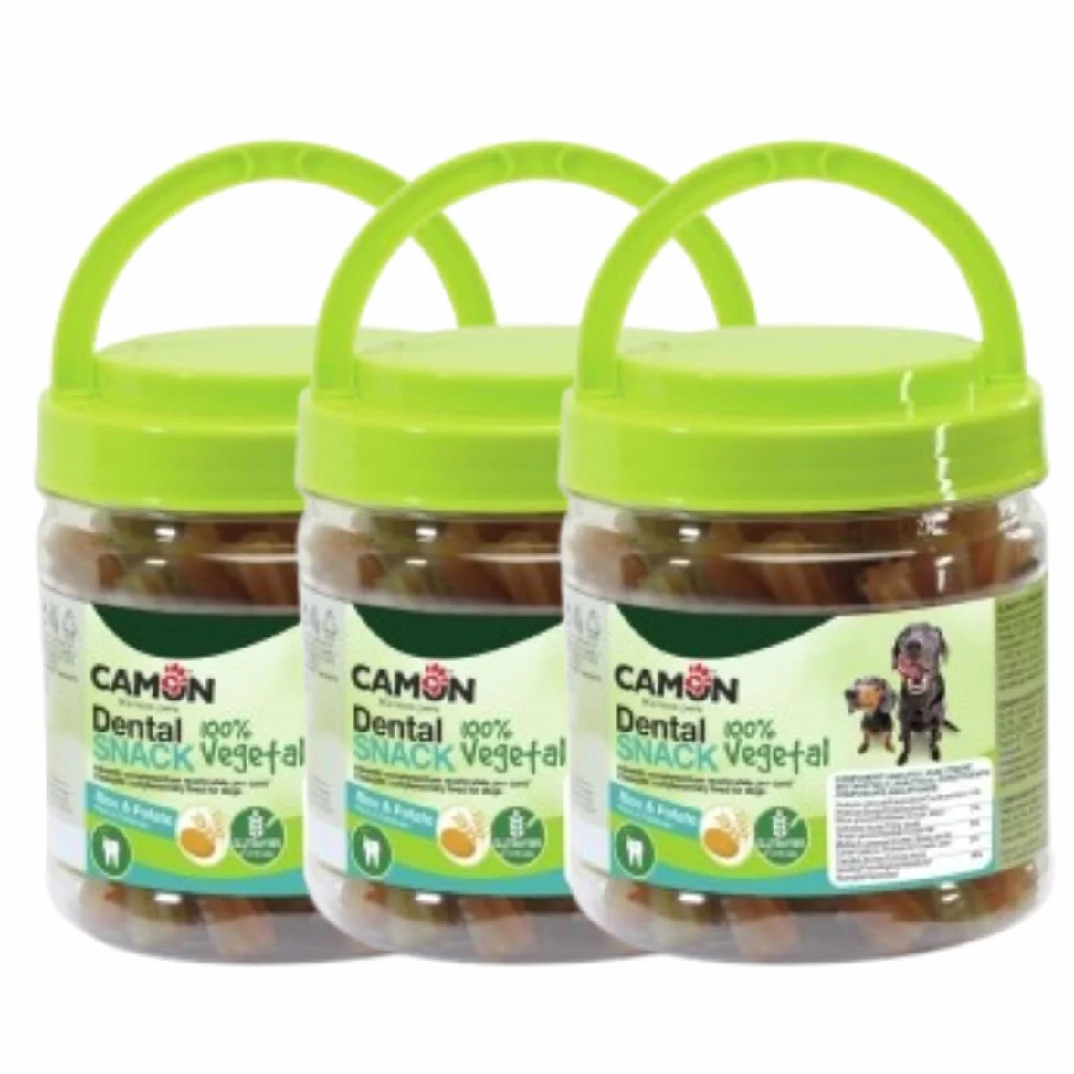 SET OFFERTA 3 Snack Vegetali Cane - 3 Pezzi x 350g - Bauveg Eliche Stick Dental Mix Riso e Patate - Mastica e Pulisce Denti e Gengive - Senza Proteine Animali, Gluten Free - Snack Igiene Orale Cani