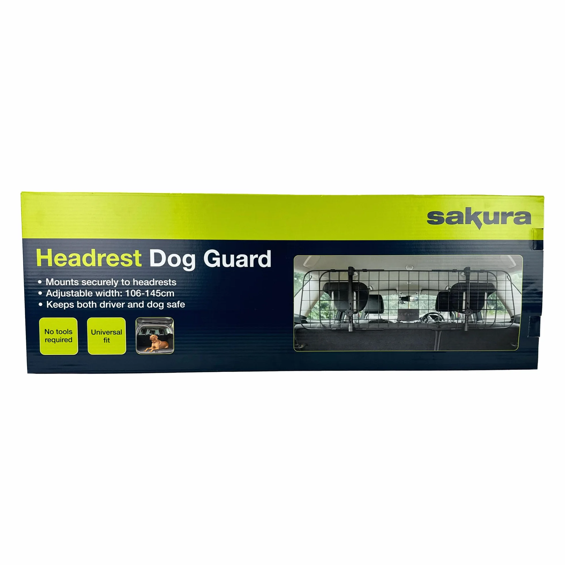 Sakura SS5259 Divisorio per Cani da Auto per Poggiatesta, Larghezza Regolabile, Facile Montaggio