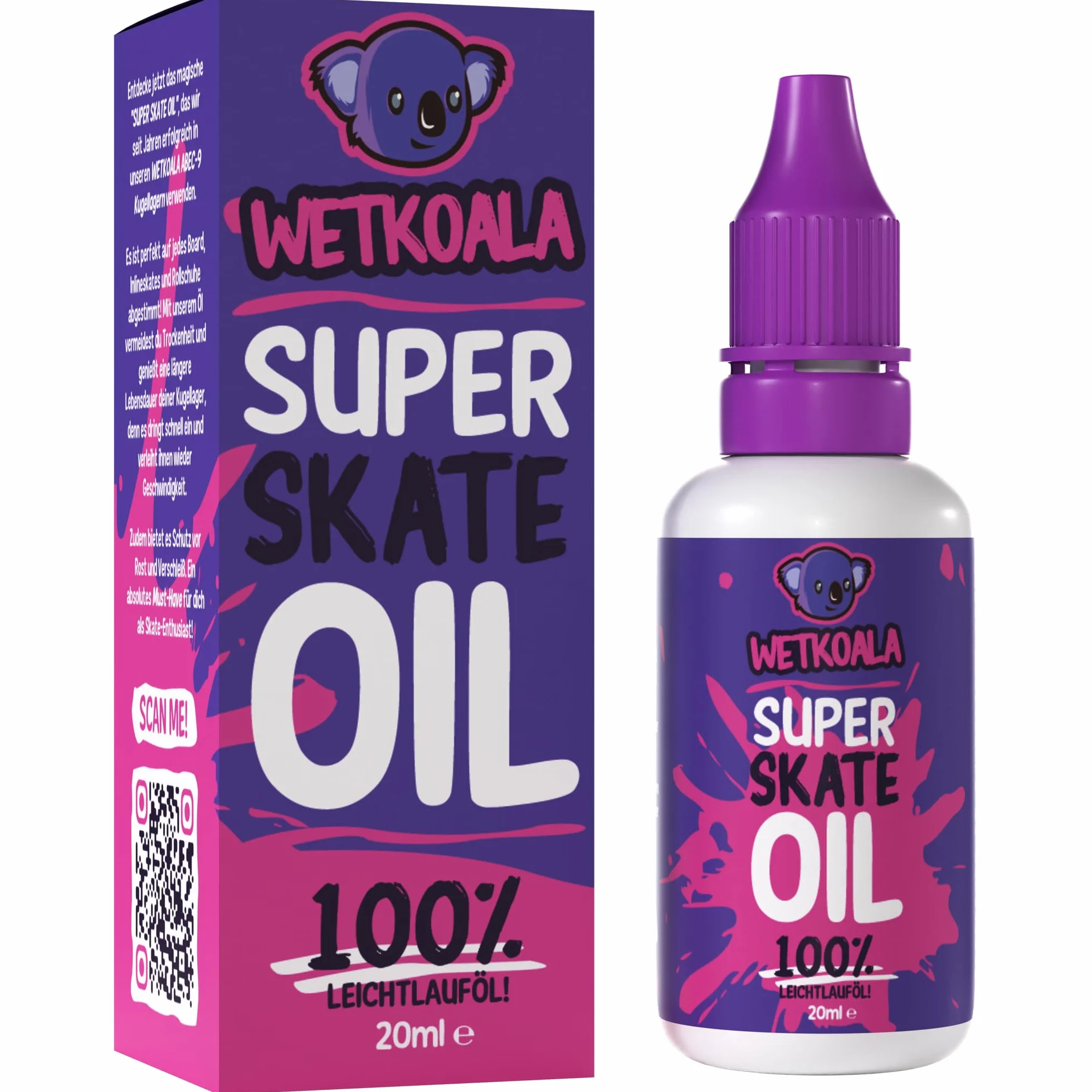 Super Skate Oil Olio per Cuscinetti Skate 20 ml Skateboard Pattini Longboard Roller