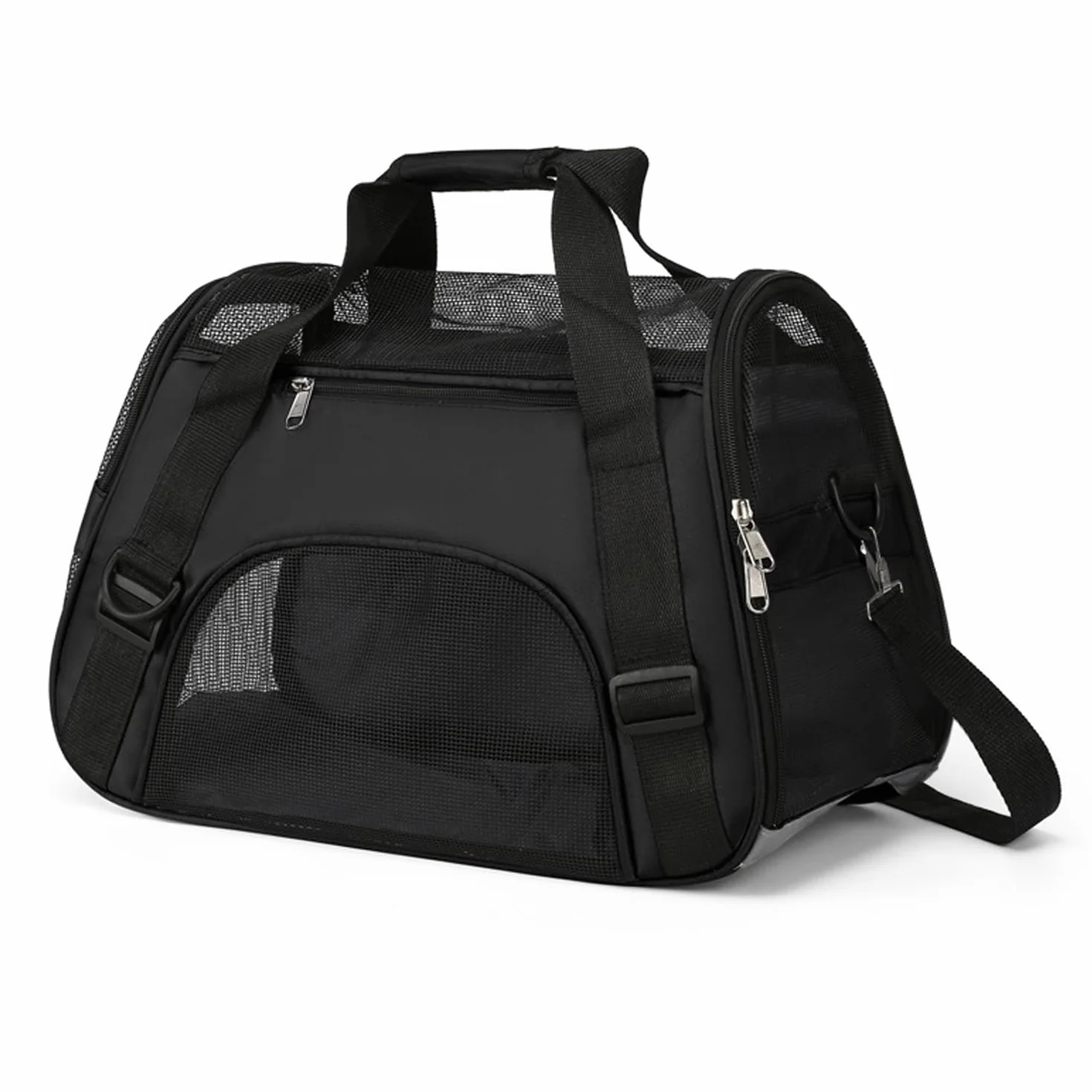 ITODA Trasportino da Viaggio per Cani, con Lati Morbidi e tappetini per Animali Domestici, in Tessuto Oxford Traspirante, Borsa da Viaggio, Portatile, espandibile, Pieghevole, 50x33x26cm
