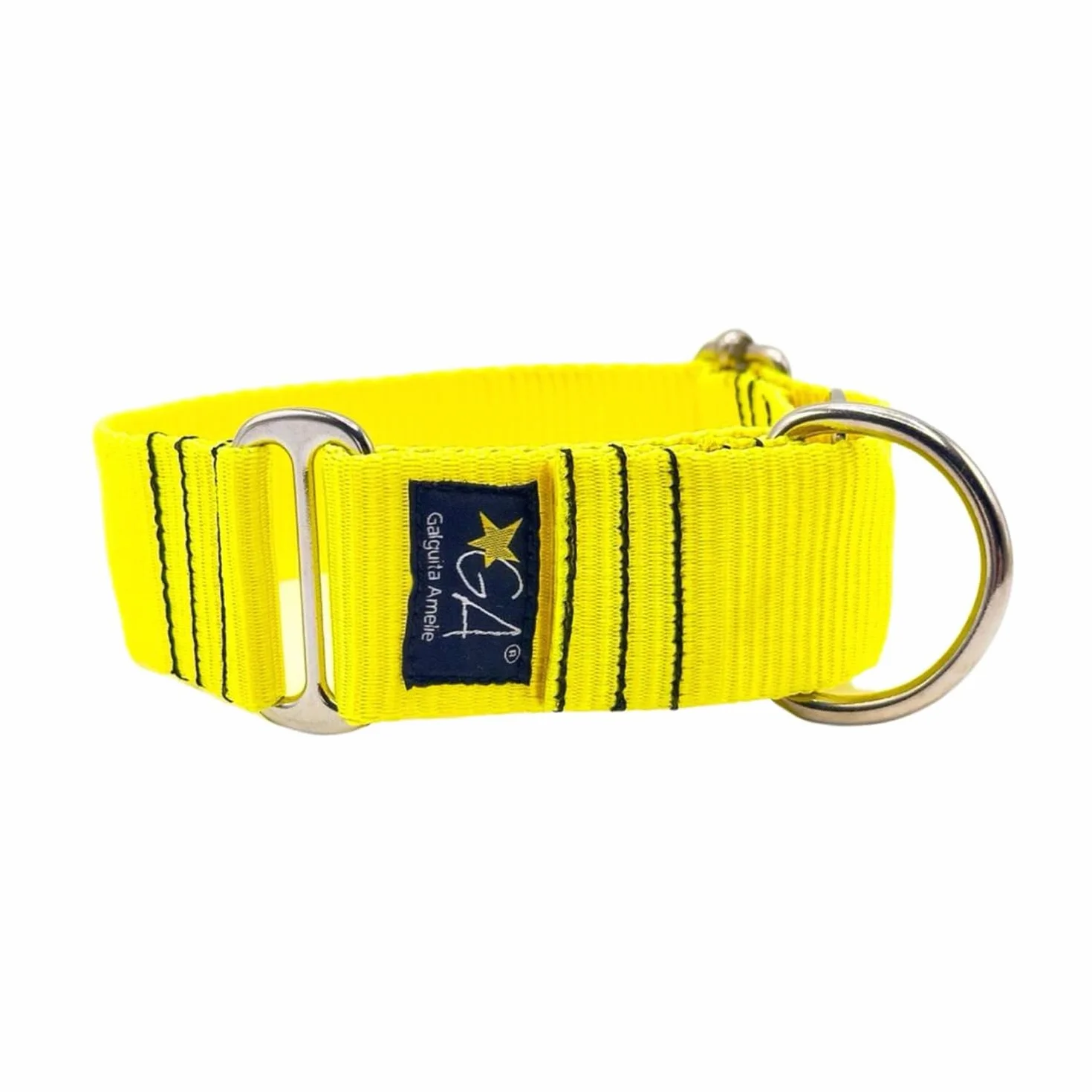 Collana Martingale Nude Giallo Fluor 4 cm Taglia L