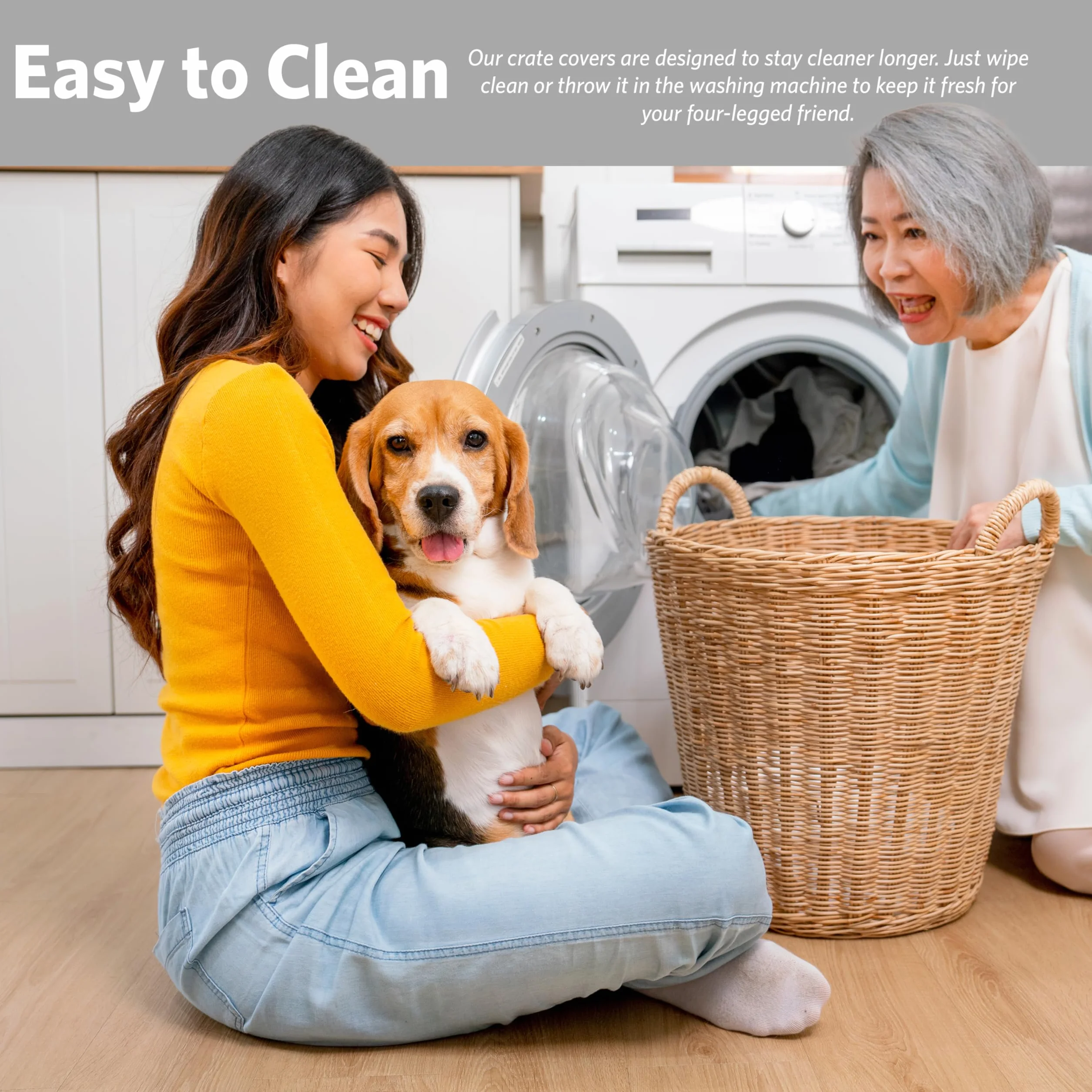 MidWest Homes for Pets Copertura per gabbia per cani XL, poliestere nero, 122 cm, lavabile, riduce abbaiare