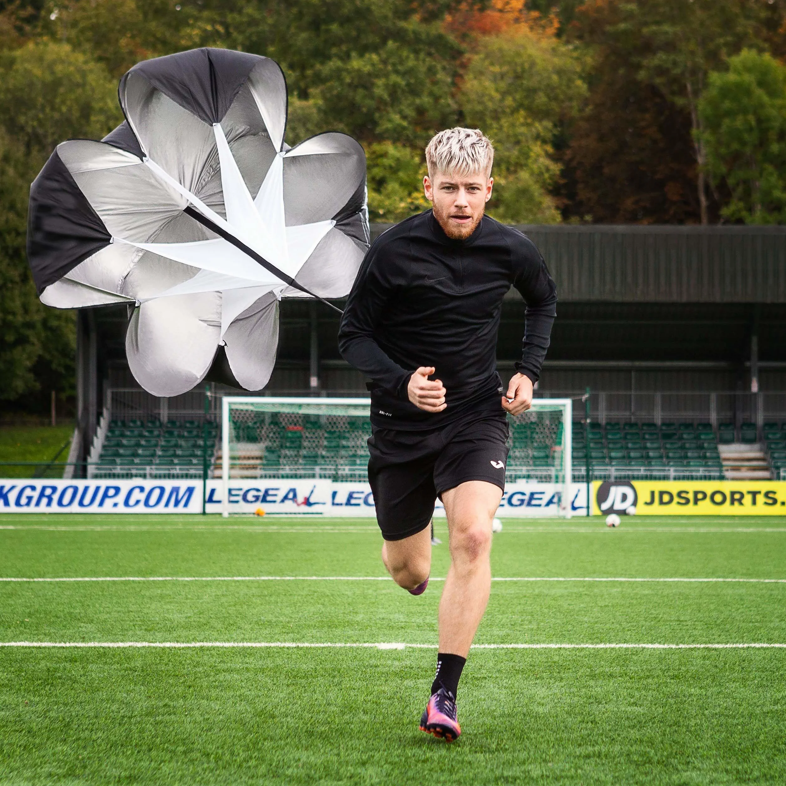 Paracadute da Corsa 56 Pollici Sportivo Allenamento Velocità Cinghia Regolabile Forza Calcio